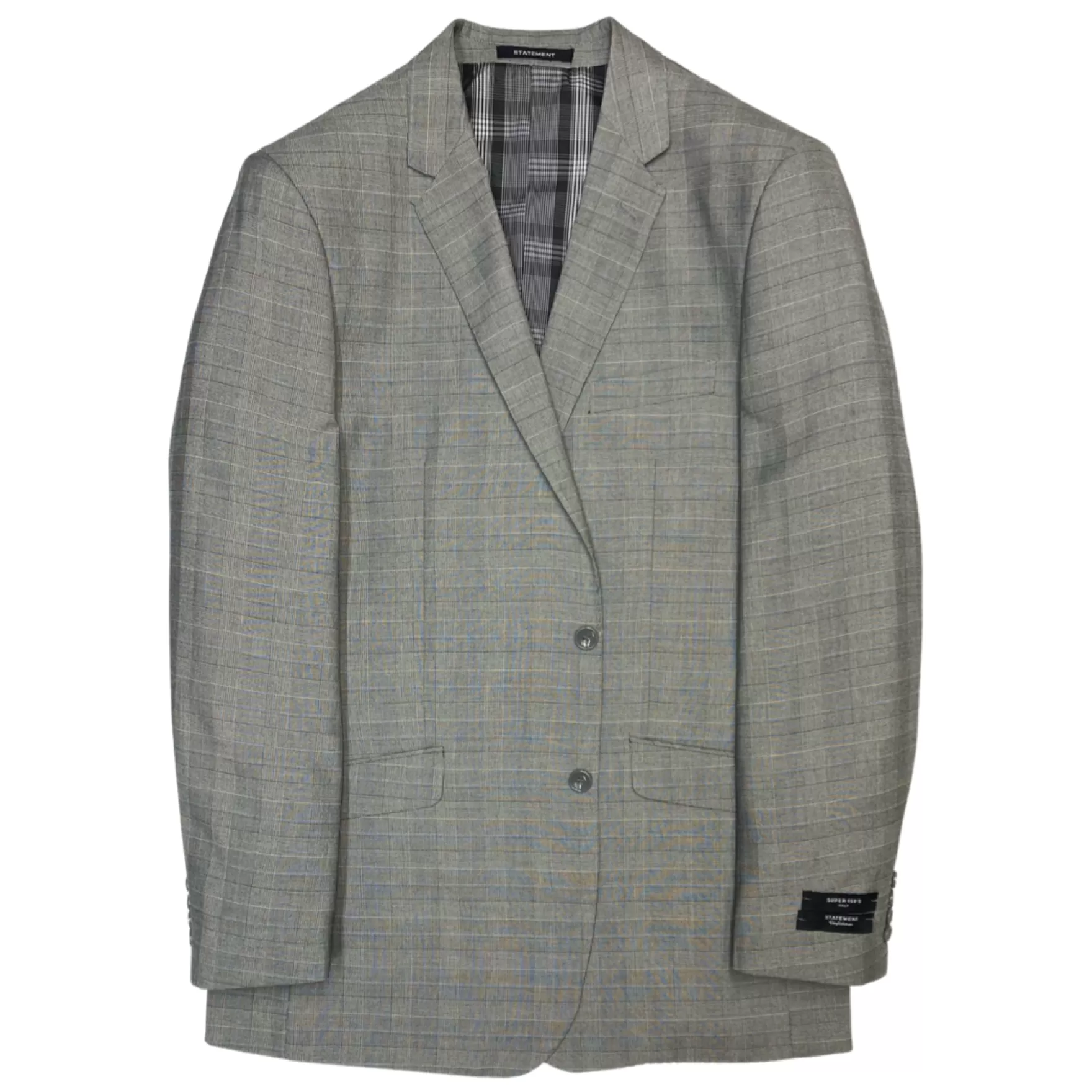 New Edition Fashion Suits-Saxton Plaid Suit Grey