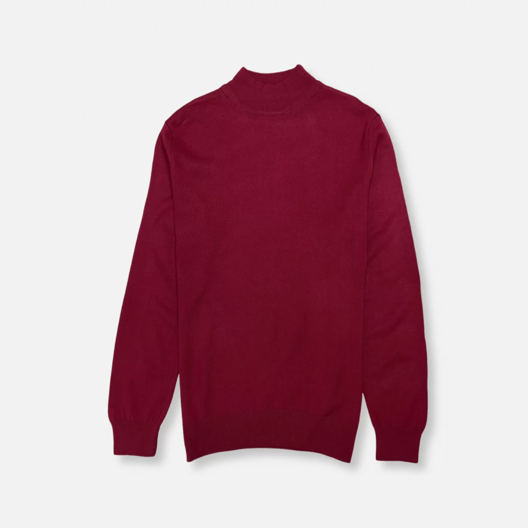 New Edition Fashion Sweaters-Seaver Mock Neck Sweater Burgundy