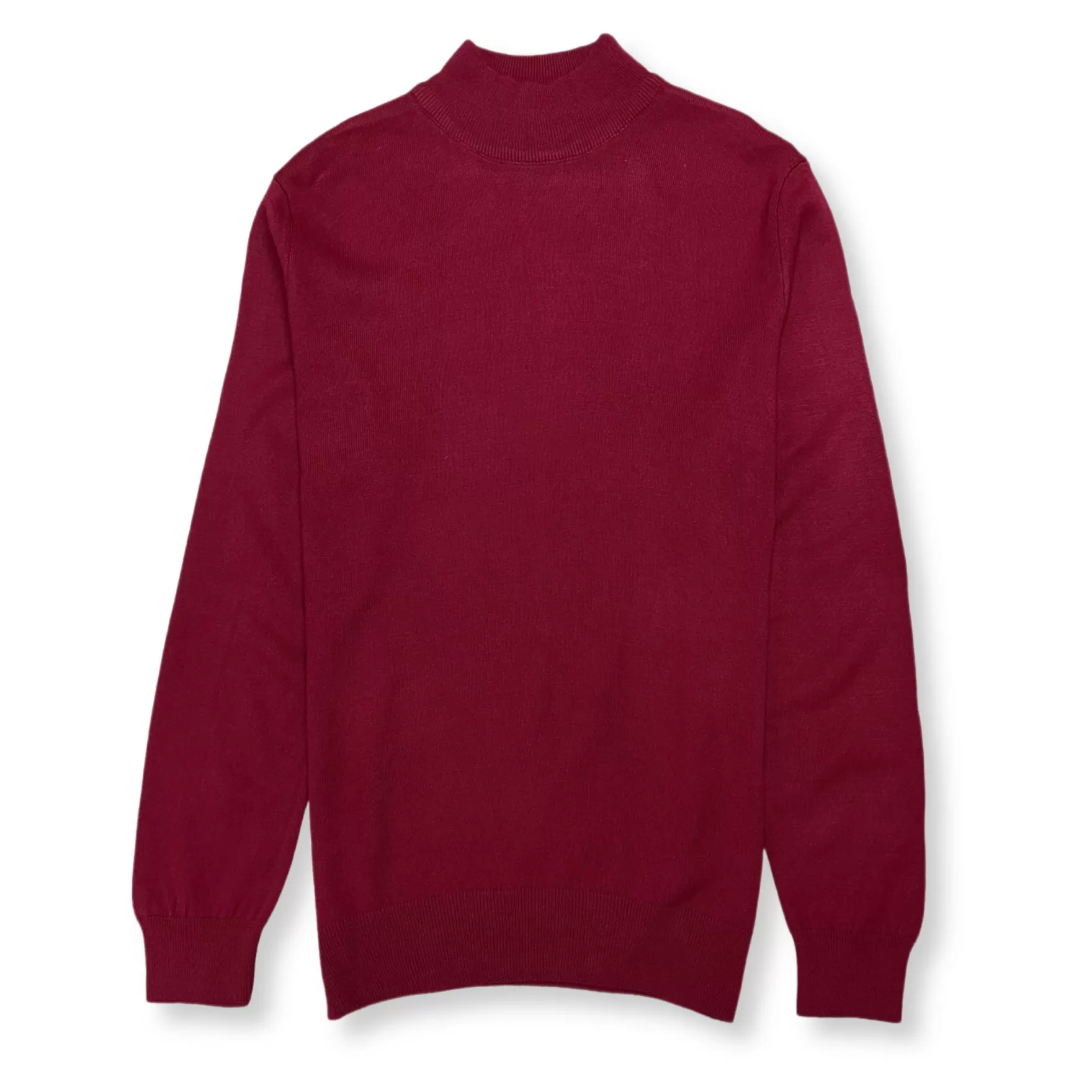 New Edition Fashion Sweaters-Seaver Mock Neck Sweater Burgundy