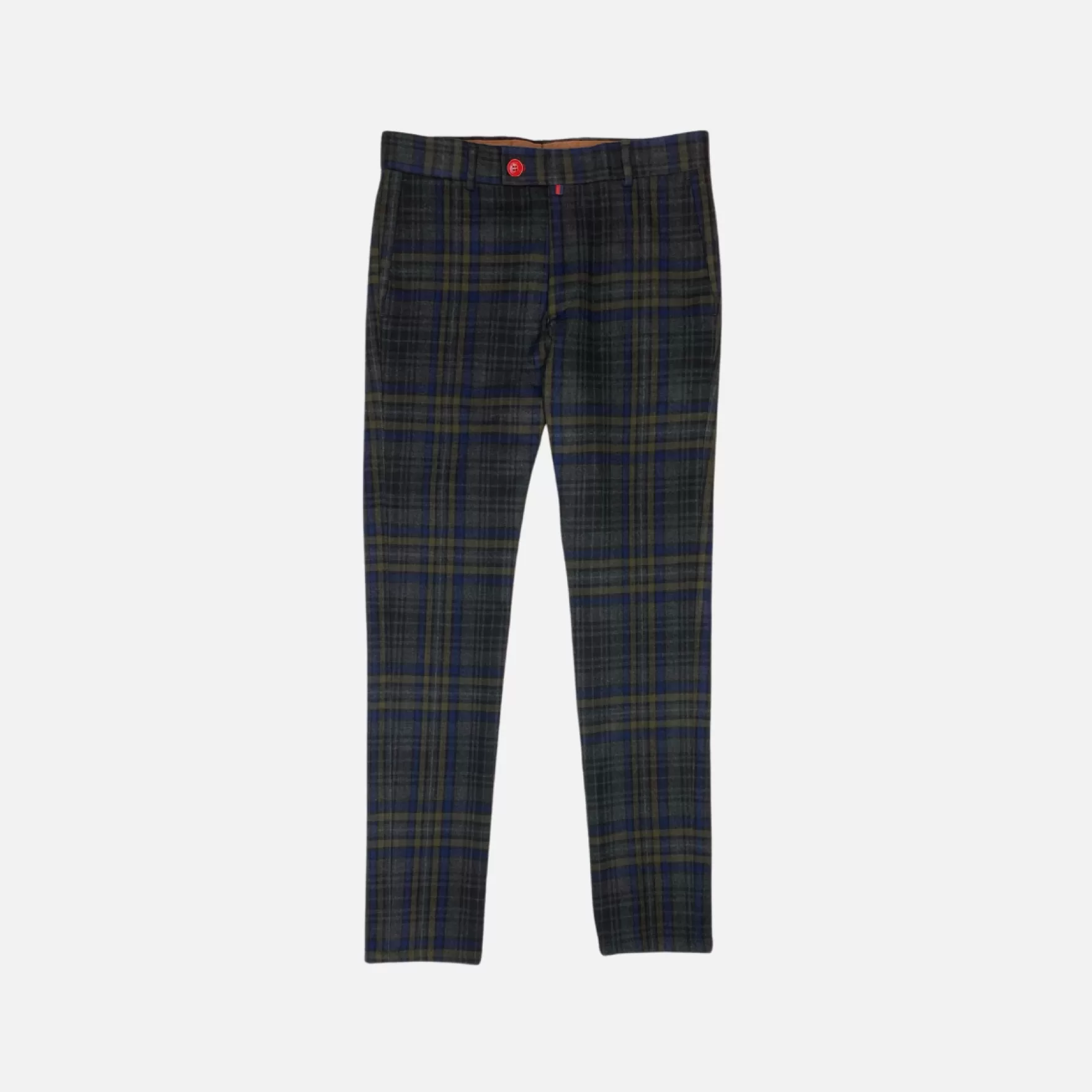 New Edition Fashion Pants | Dress Pants-Serrano Heavy Plaid Pants Grey Multi