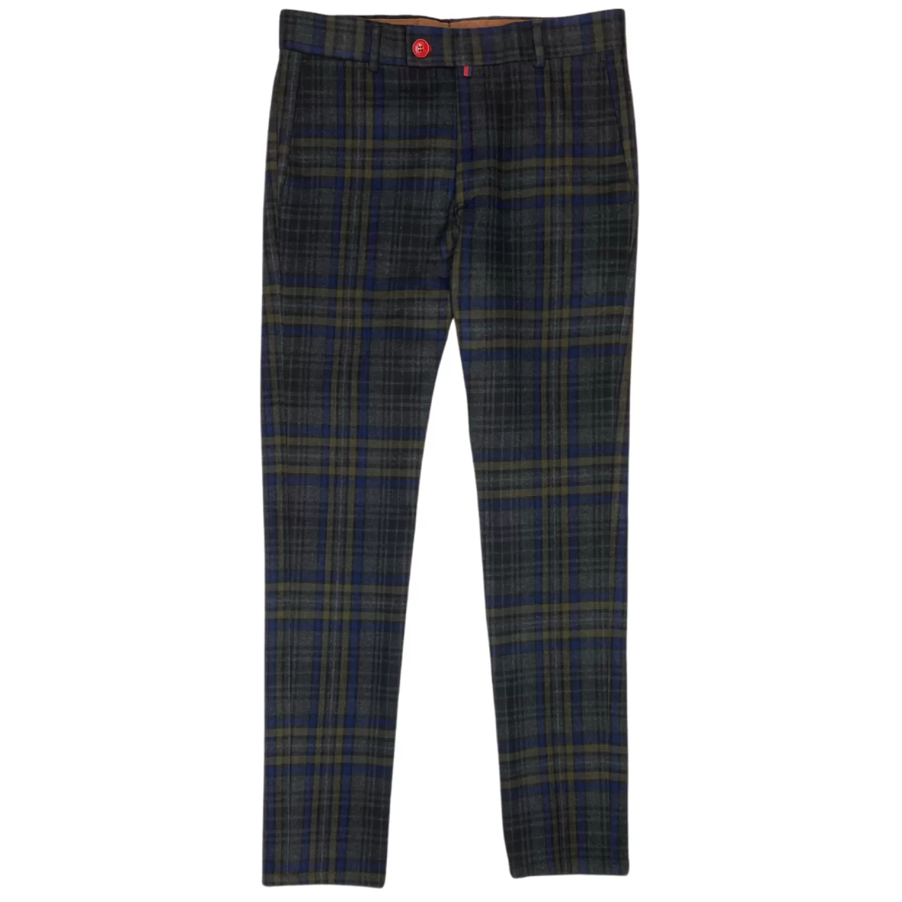 New Edition Fashion Pants | Dress Pants-Serrano Heavy Plaid Pants Grey Multi