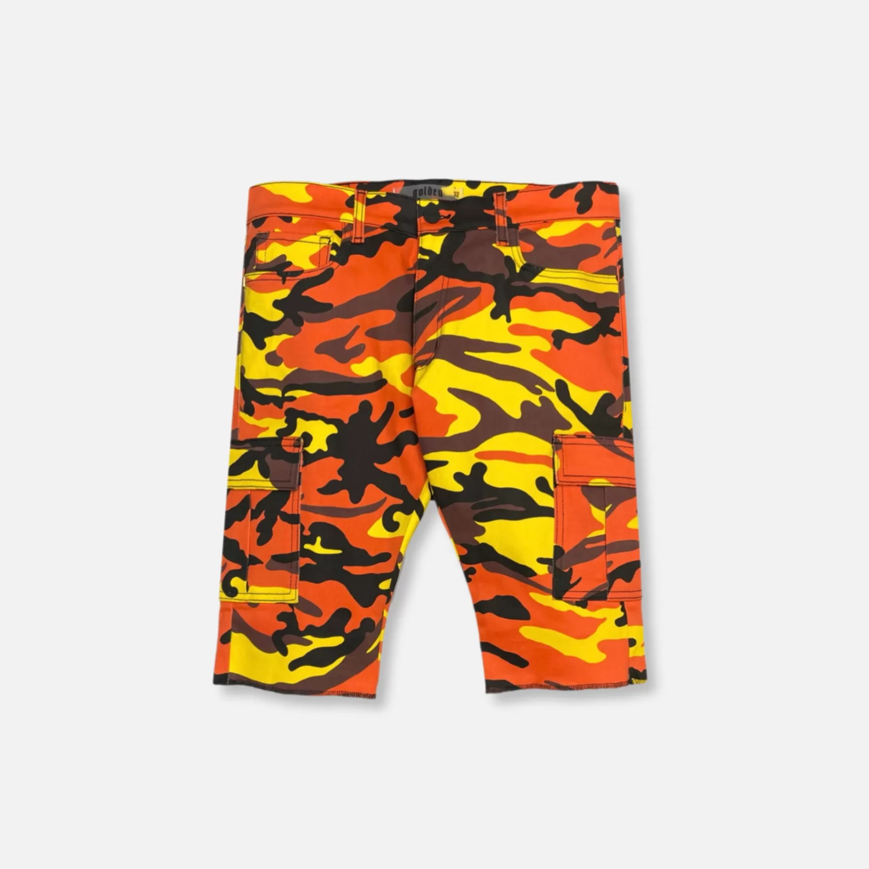 New Edition Fashion Pants | Shorts-Stealth Cargo Summer Shorts Orange Camo