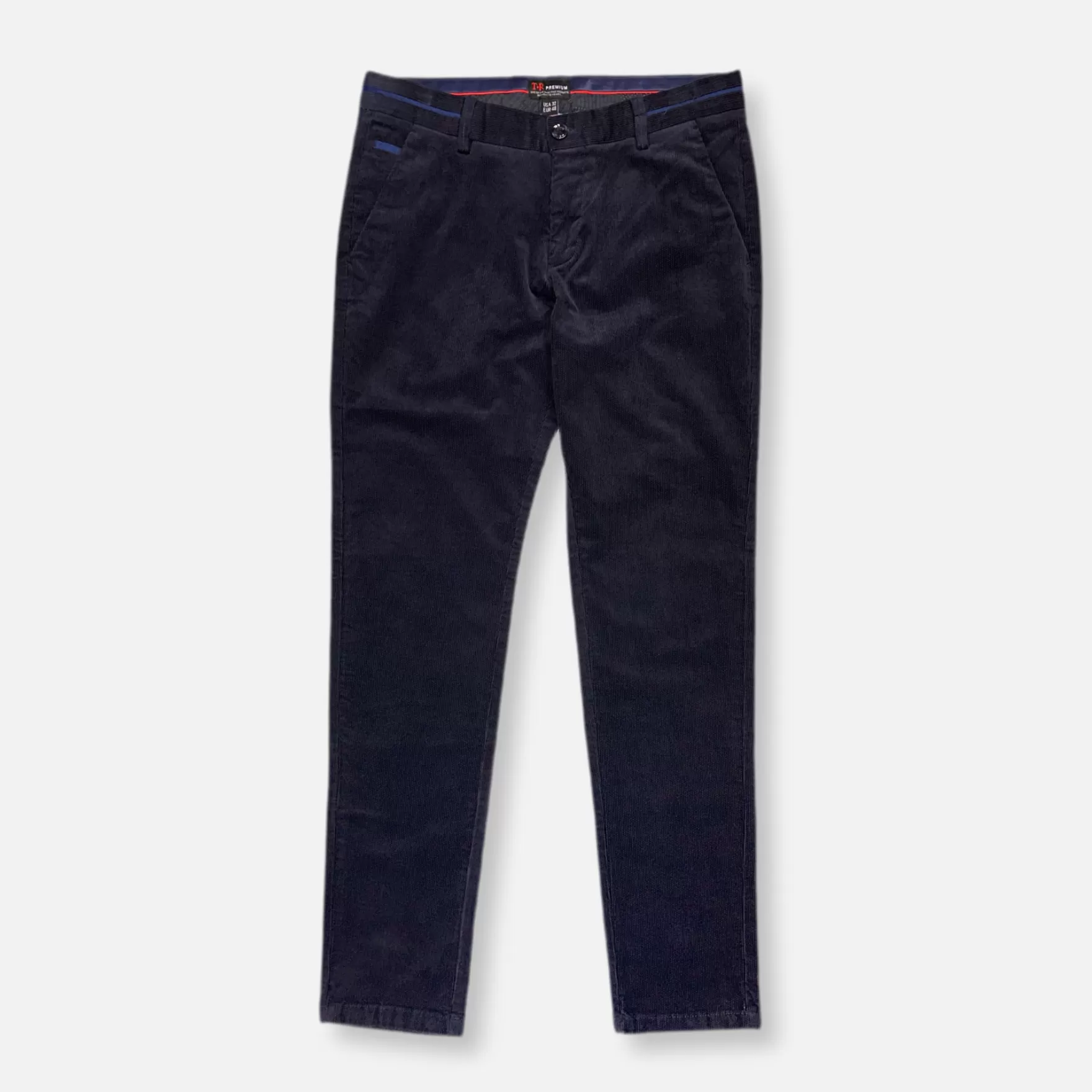 New Edition Fashion Pants-Stefan Slim Fit Corduroy Pants Navy