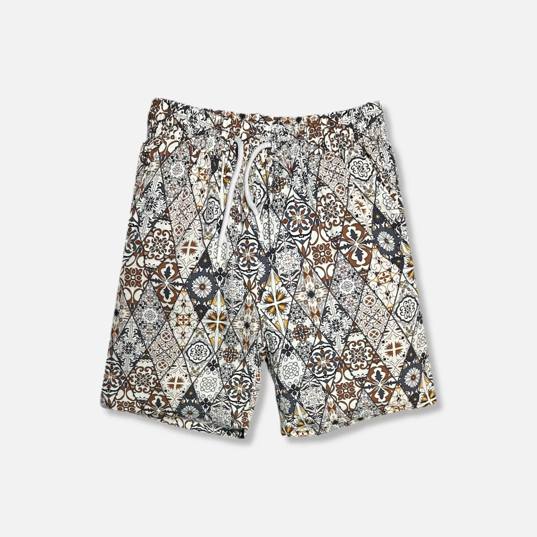 New Edition Fashion Pants | Shorts-Taborne Tropical Drawstring Shorts Brown