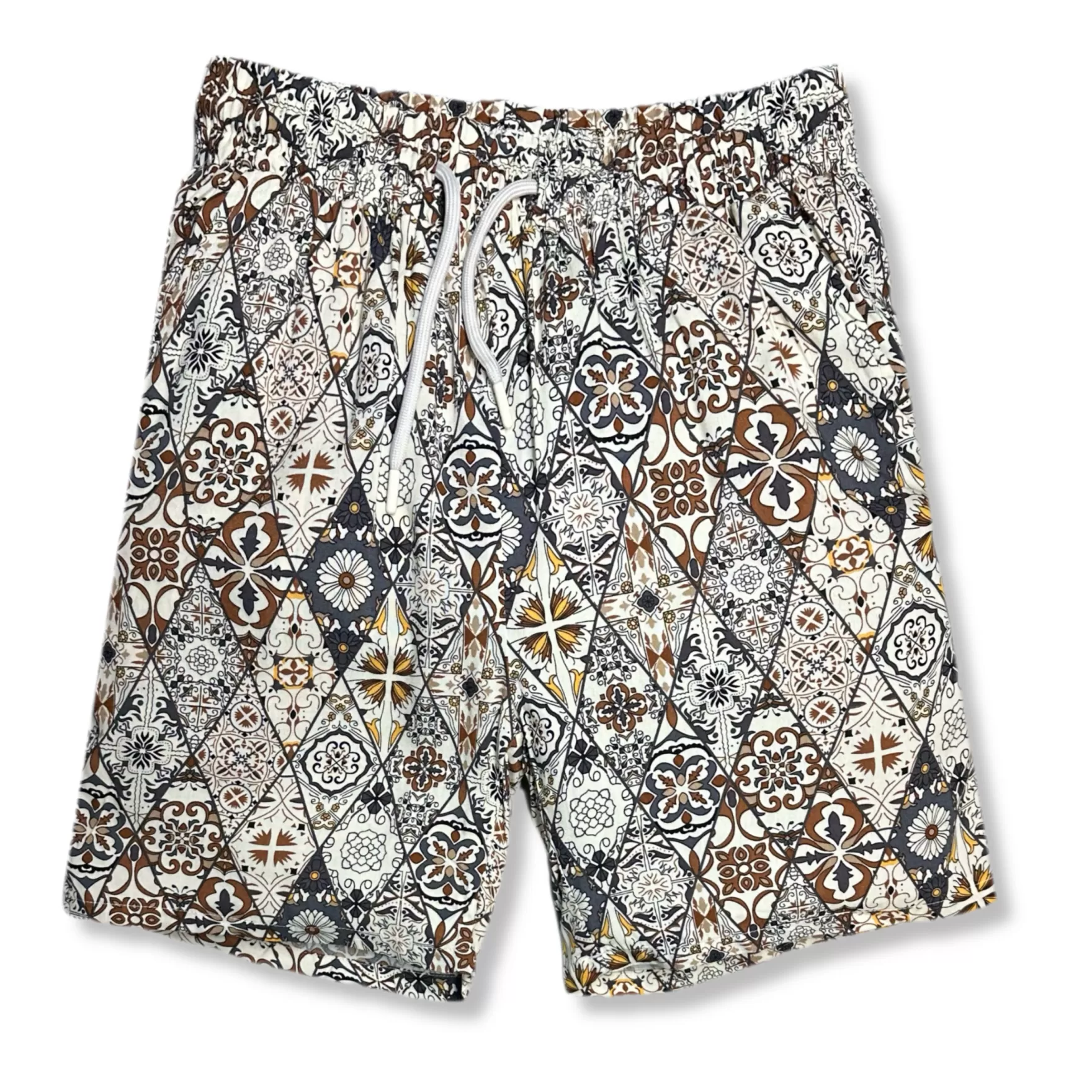 New Edition Fashion Pants | Shorts-Taborne Tropical Drawstring Shorts Brown