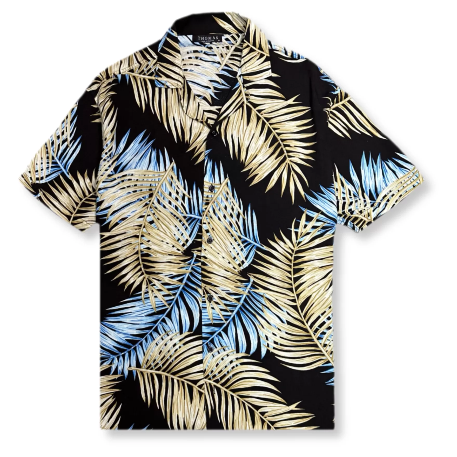 New Edition Fashion Button Downs-Tadlock Tropical Resort Revere Collar Shirt Blue