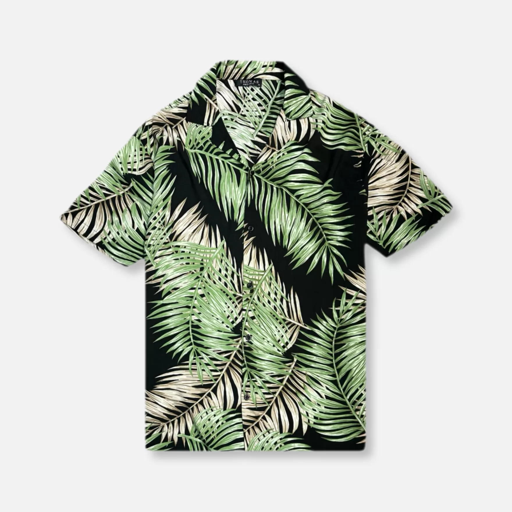 New Edition Fashion Button Downs-Tadlock Tropical Revere Collar Shirt Green