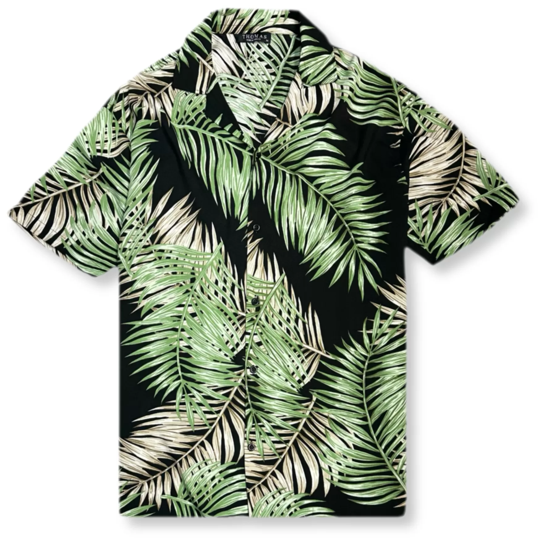 New Edition Fashion Button Downs-Tadlock Tropical Revere Collar Shirt Green