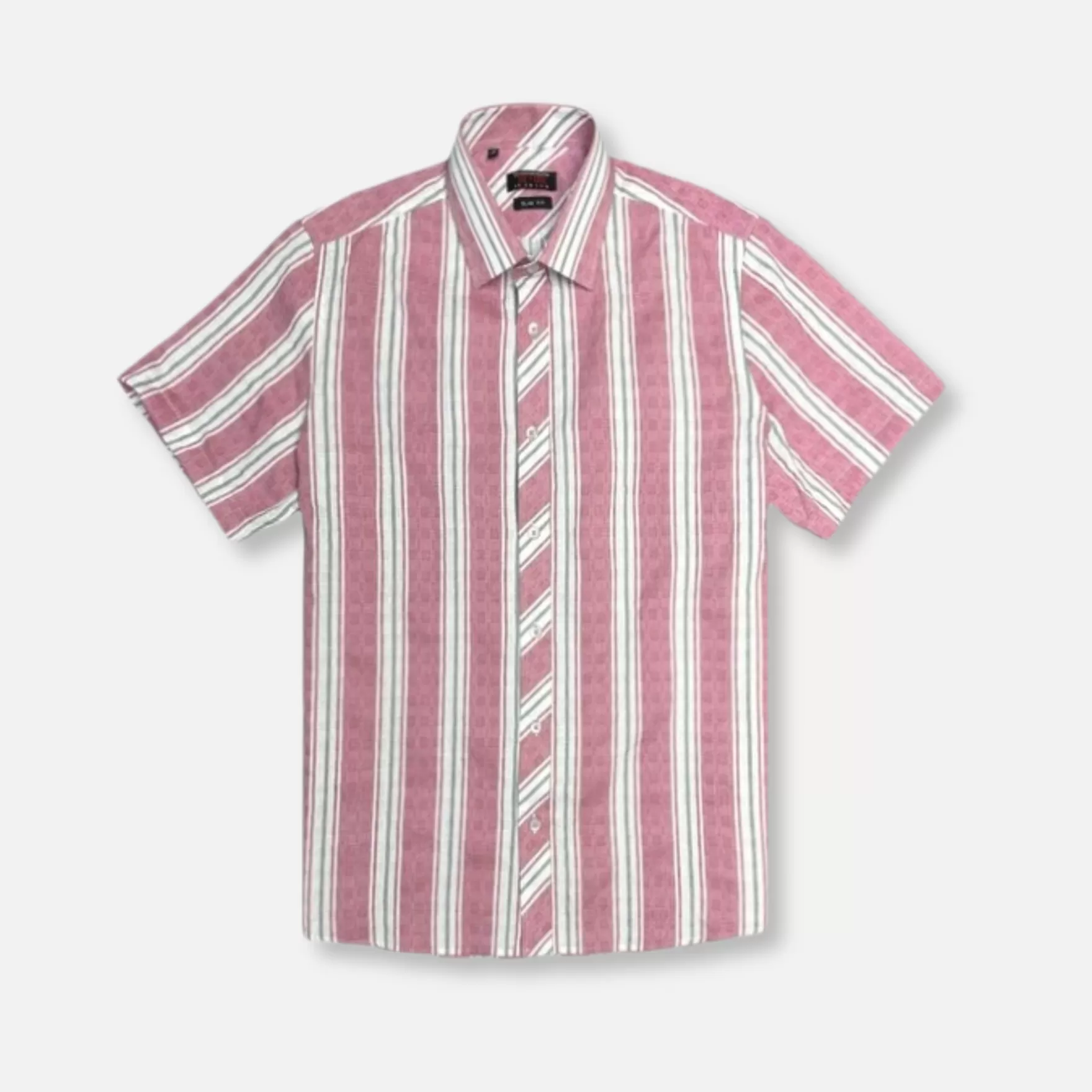 New Edition Fashion Button Downs-Takano Short Sleeve Shirt Mauve