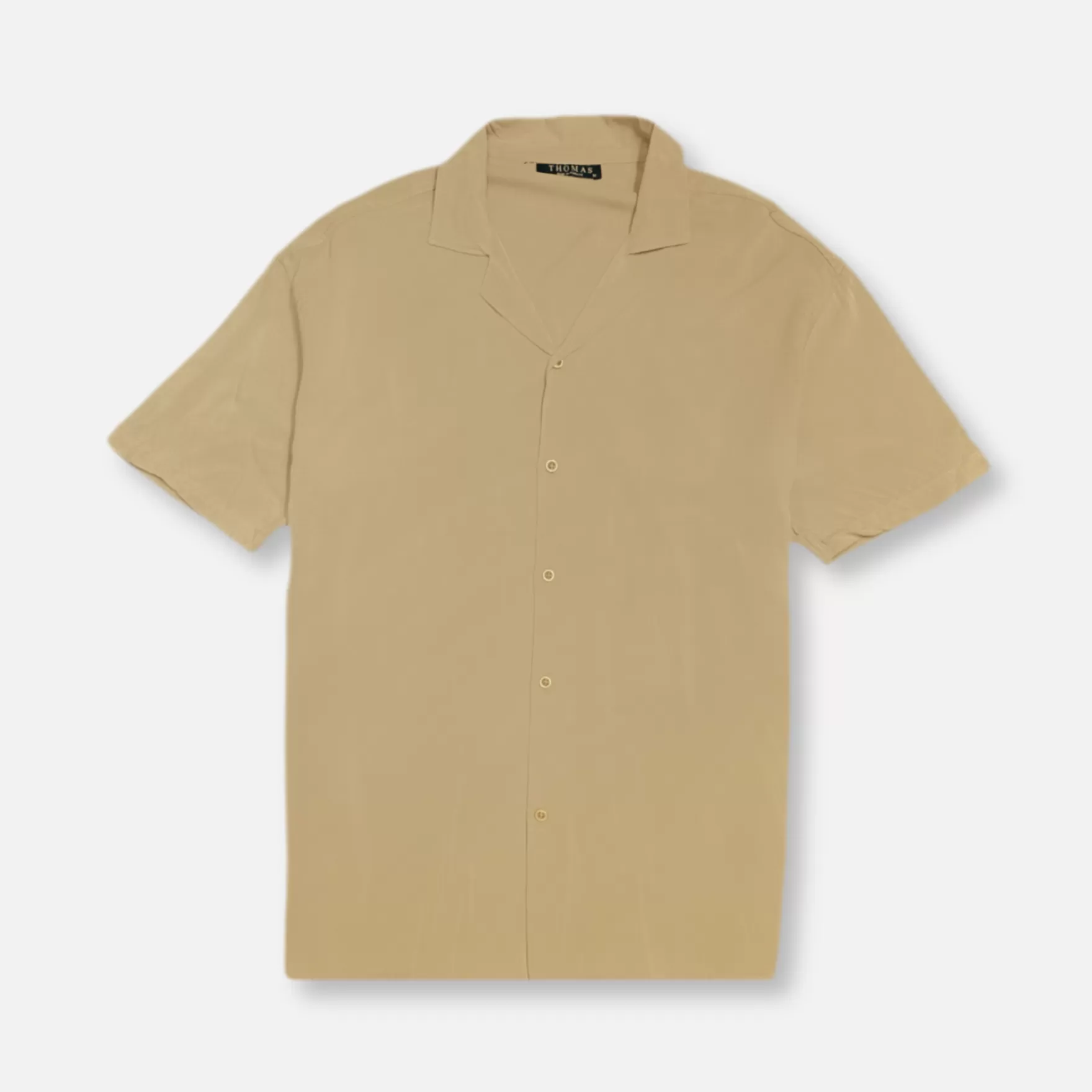 New Edition Fashion Button Downs-Talbert Resort Revere Collar Shirt Tan