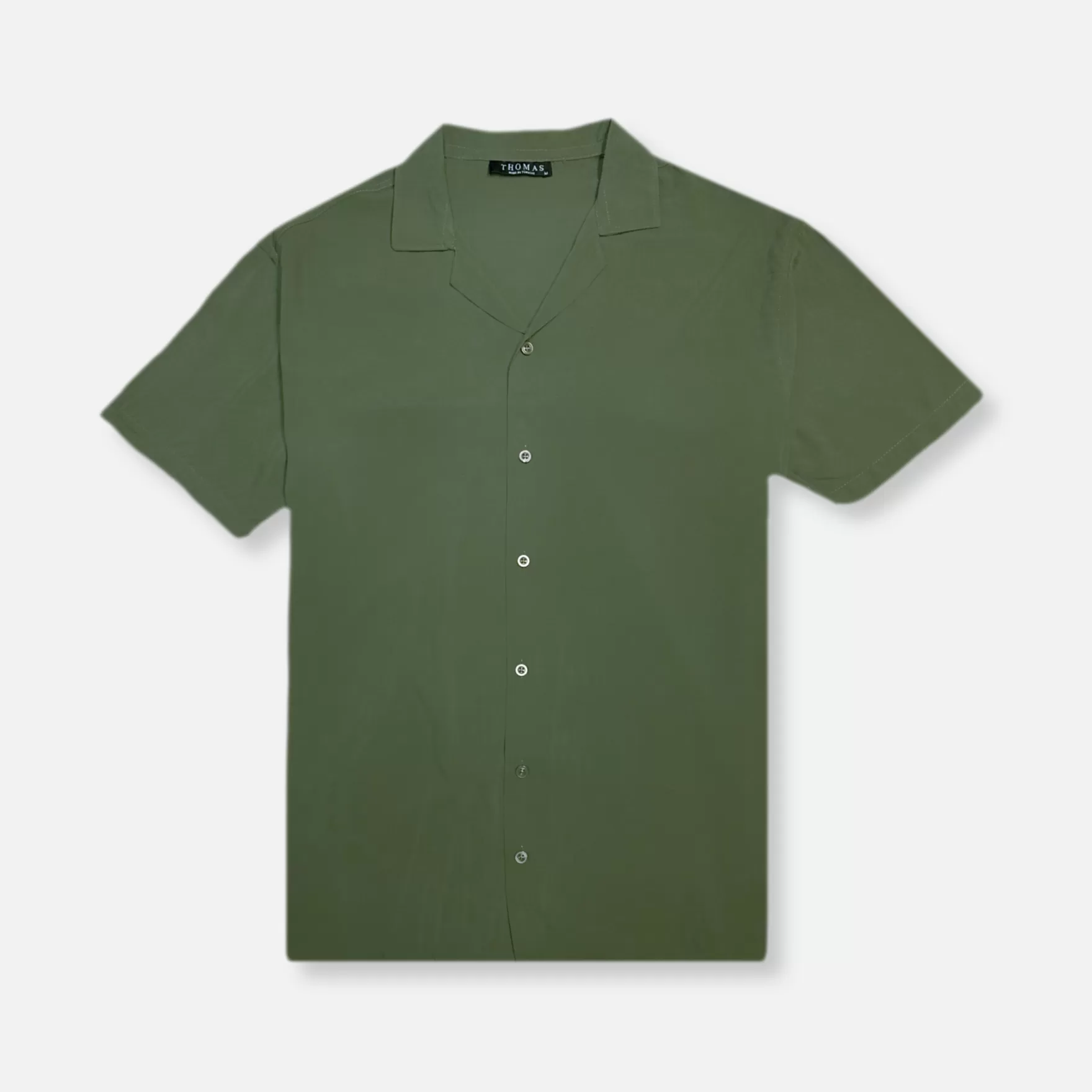 New Edition Fashion Button Downs-Talbert Resort Revere Collar Shirt Olive