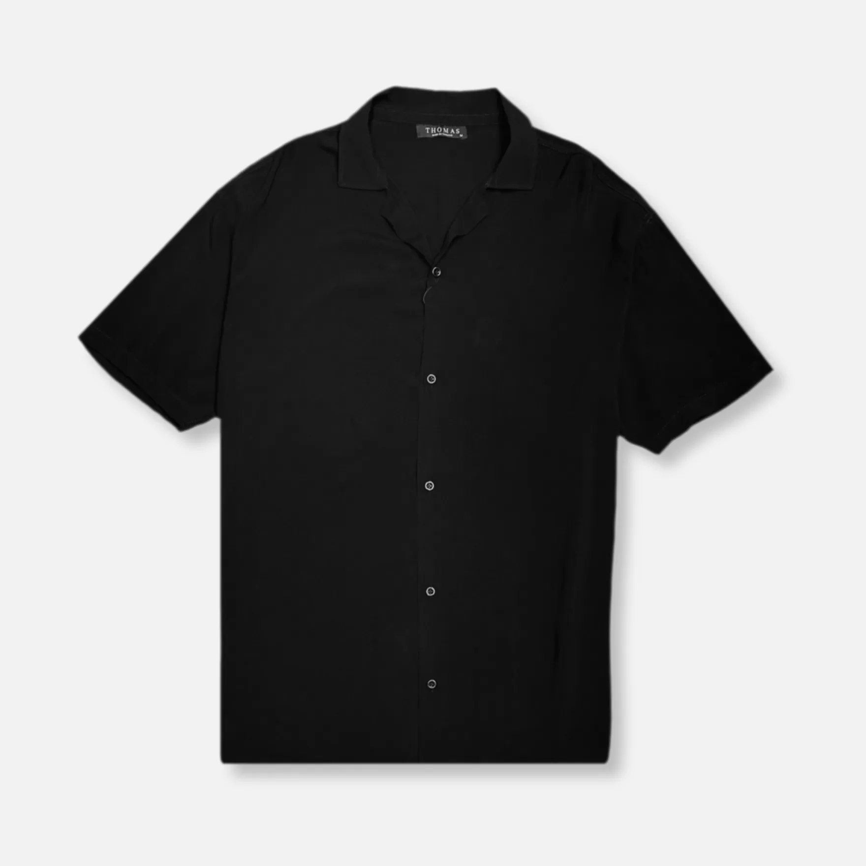 New Edition Fashion Button Downs-Talbert Revere Collar Shirt Black