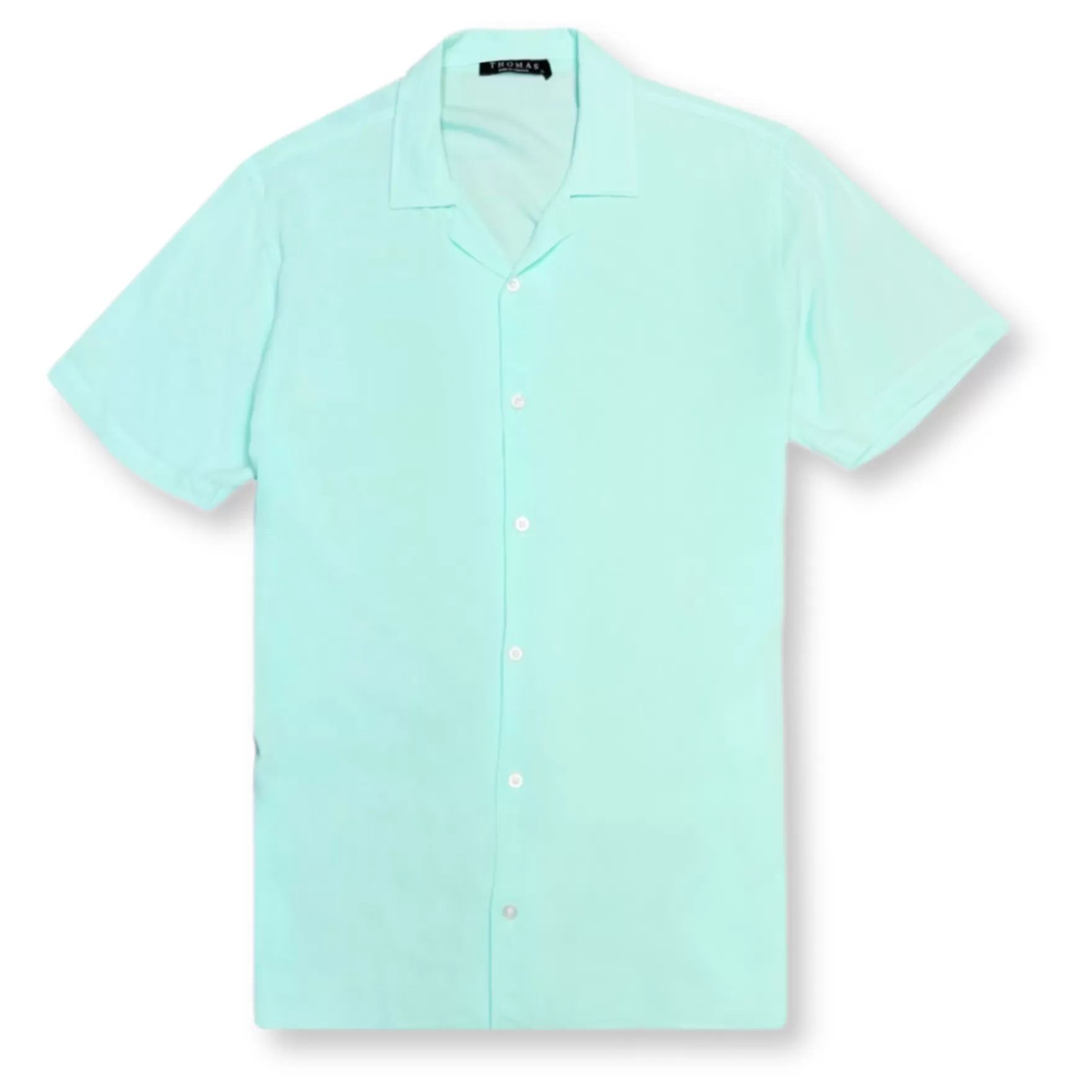 New Edition Fashion Button Downs-Talbert Tropical Revere Collar Shirt Mint