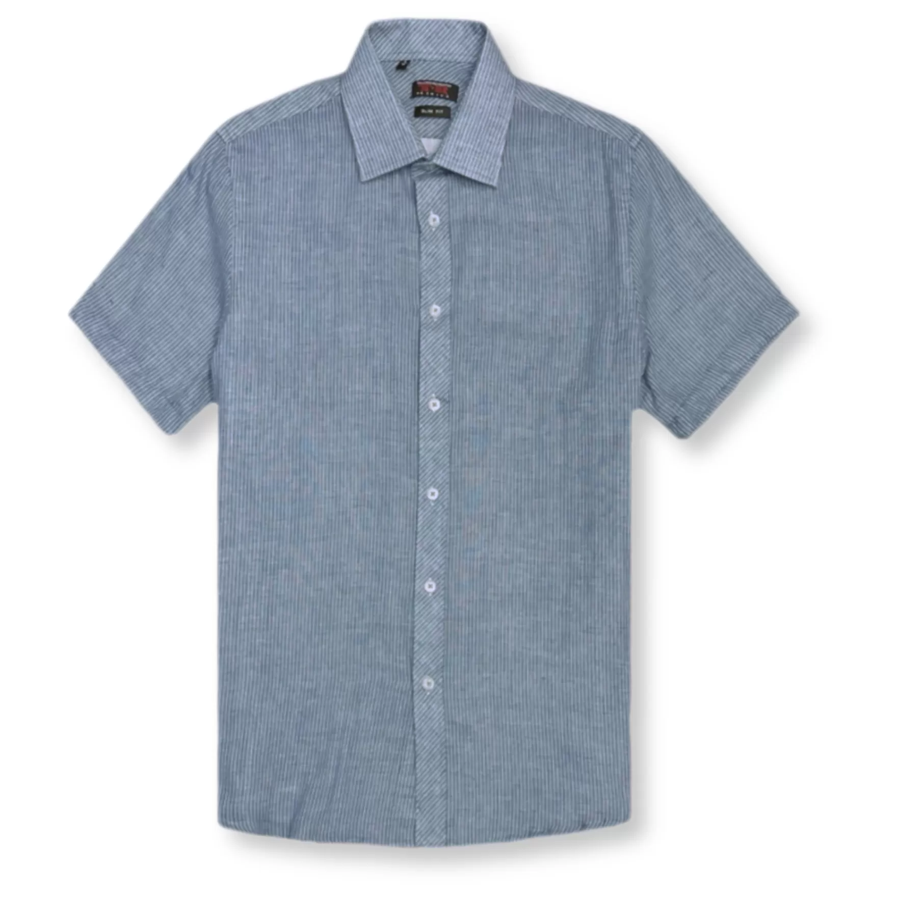 New Edition Fashion Button Downs-Taras Short Sleeve Shirt Denim