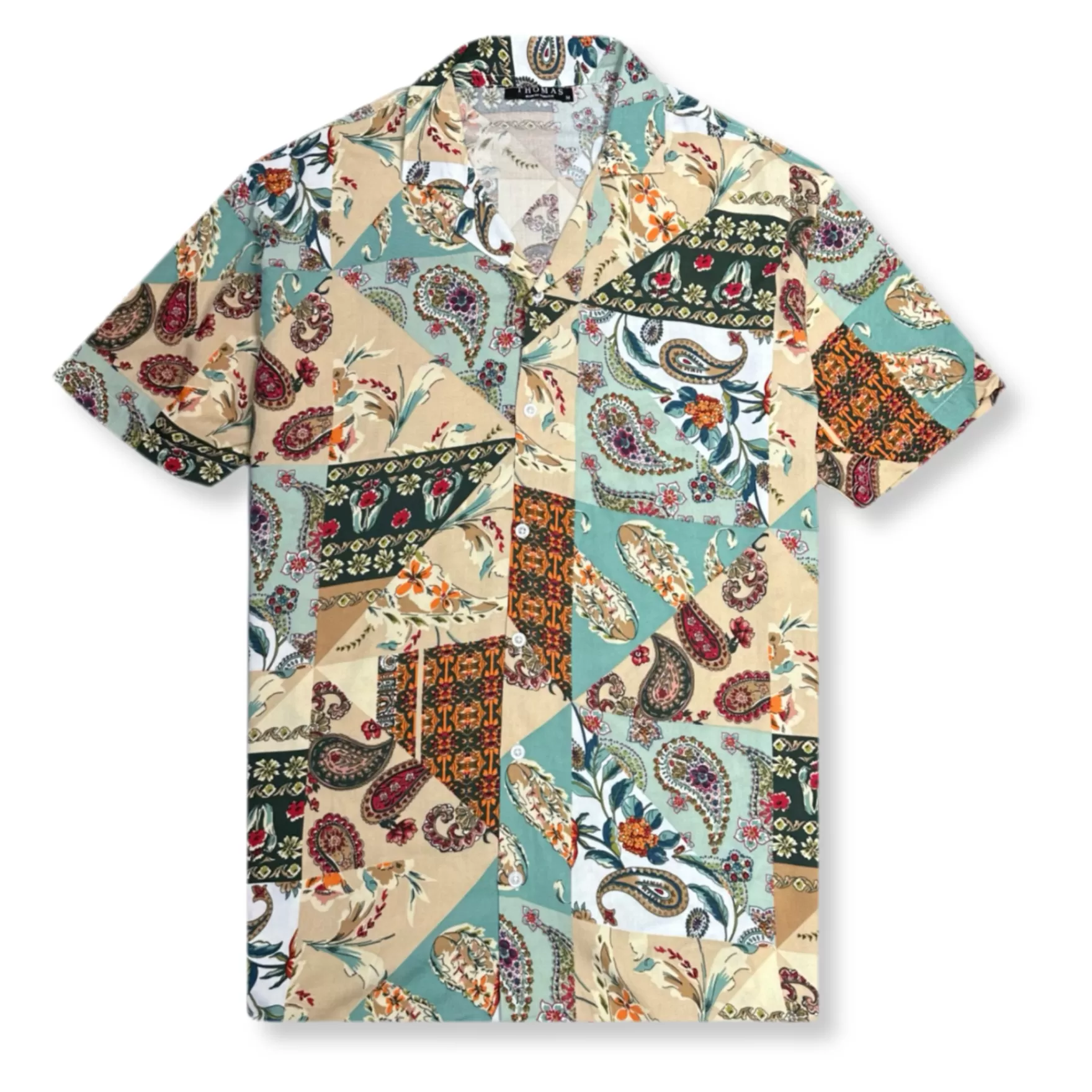 New Edition Fashion Button Downs-Tebow Tropical Revere Collar Shirt Multi