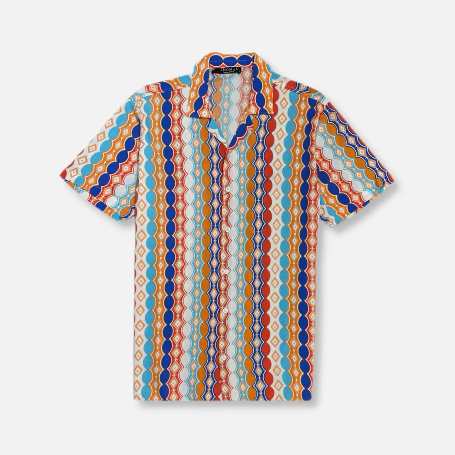 New Edition Fashion Button Downs-Temkin Tropical Resort Revere Collar Shirt Multi