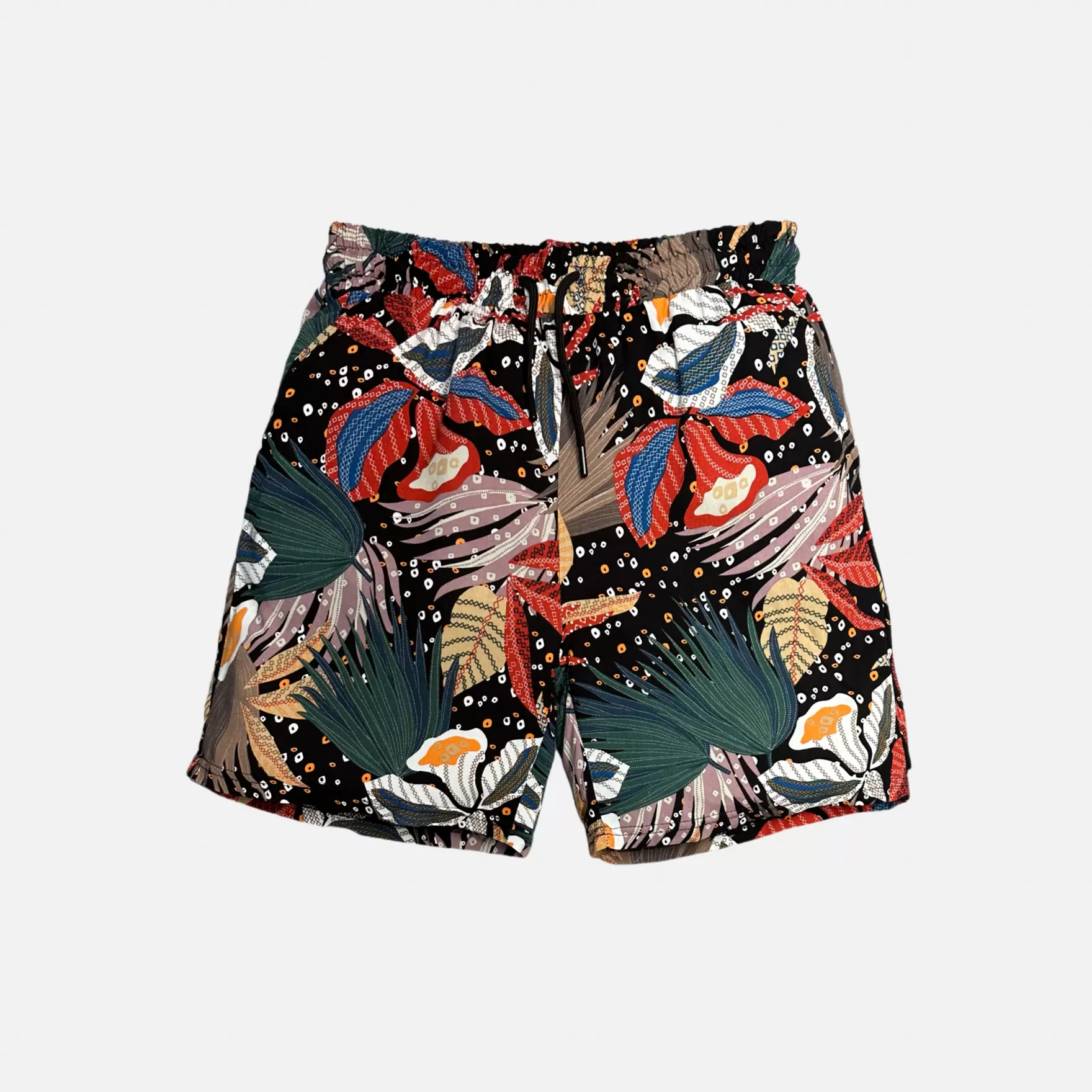 New Edition Fashion Pants | Shorts-Tempest Tropical Drawstring Shorts Black