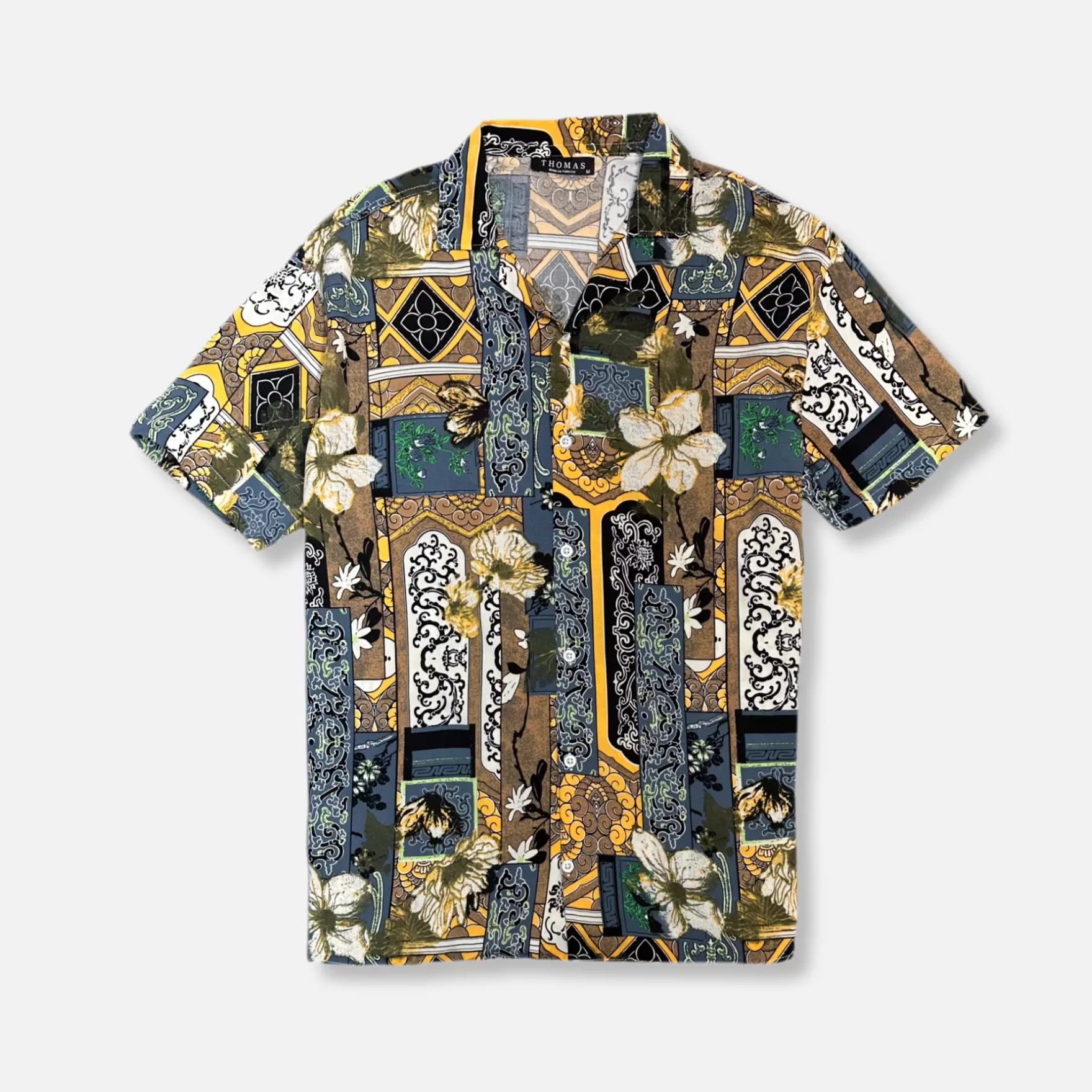 New Edition Fashion Button Downs-Temple Tropical Resort Revere Collar Shirt Multi