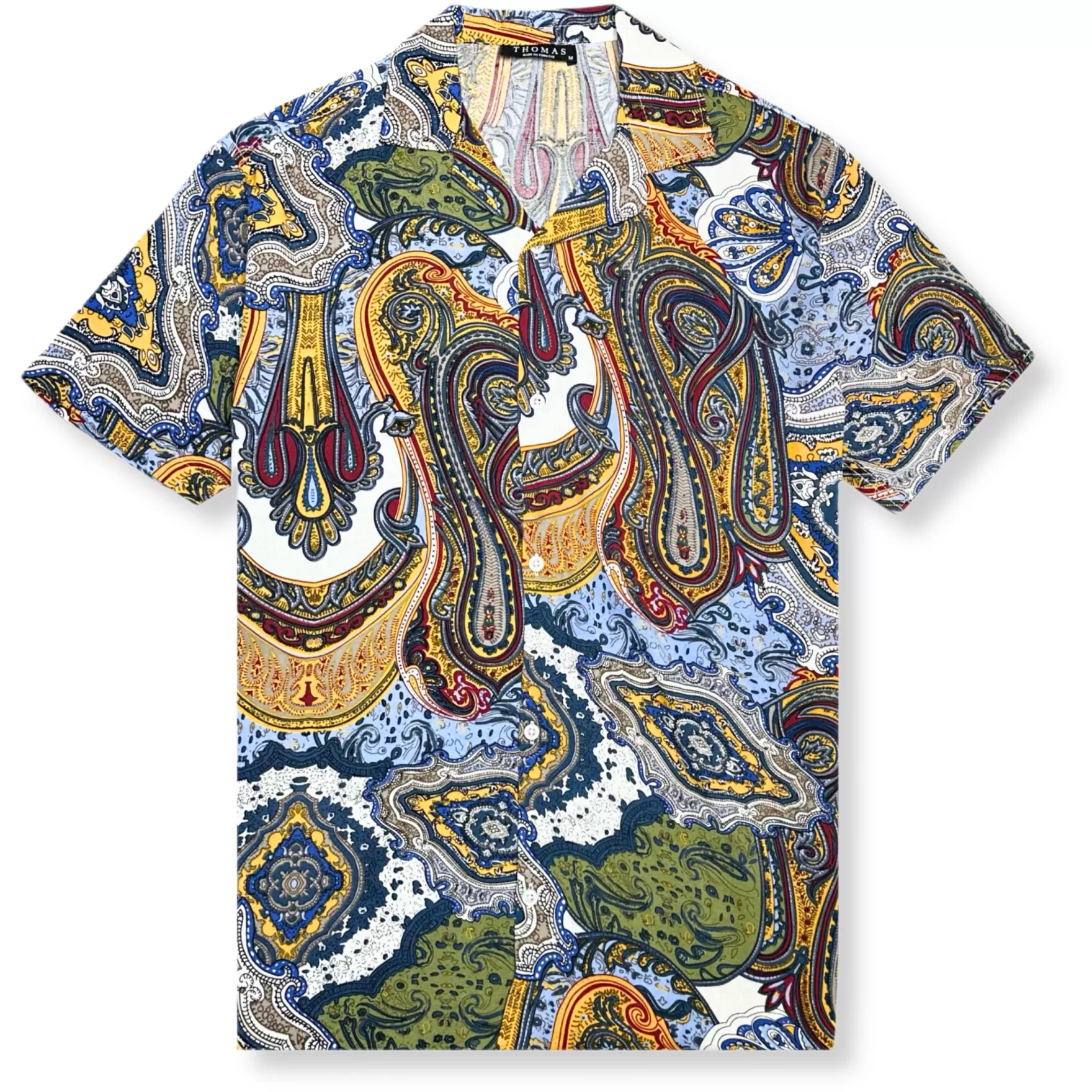 New Edition Fashion Button Downs-Terrano Tropical Revere Collar Shirt Multi