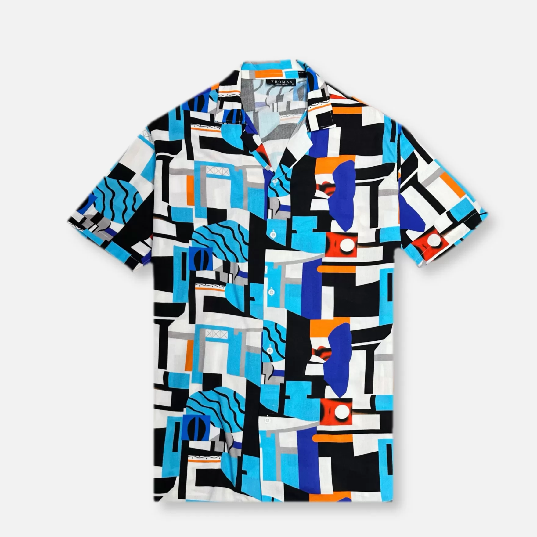 New Edition Fashion Button Downs-Tetro Tropical Resort Revere Collar Shirt Multi