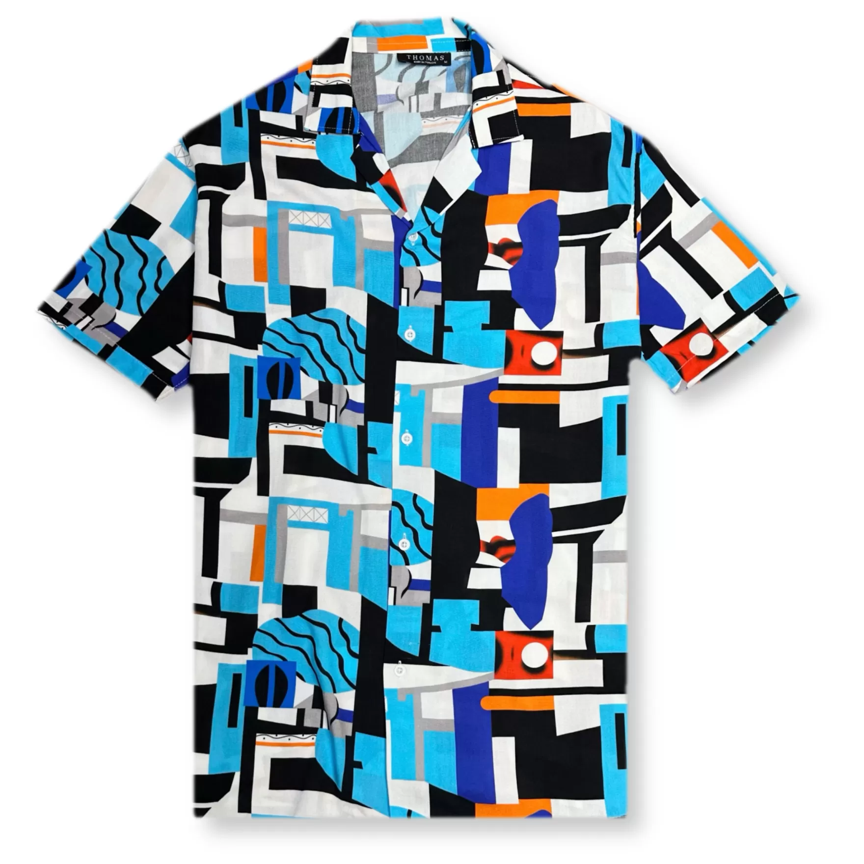 New Edition Fashion Button Downs-Tetro Tropical Resort Revere Collar Shirt Multi