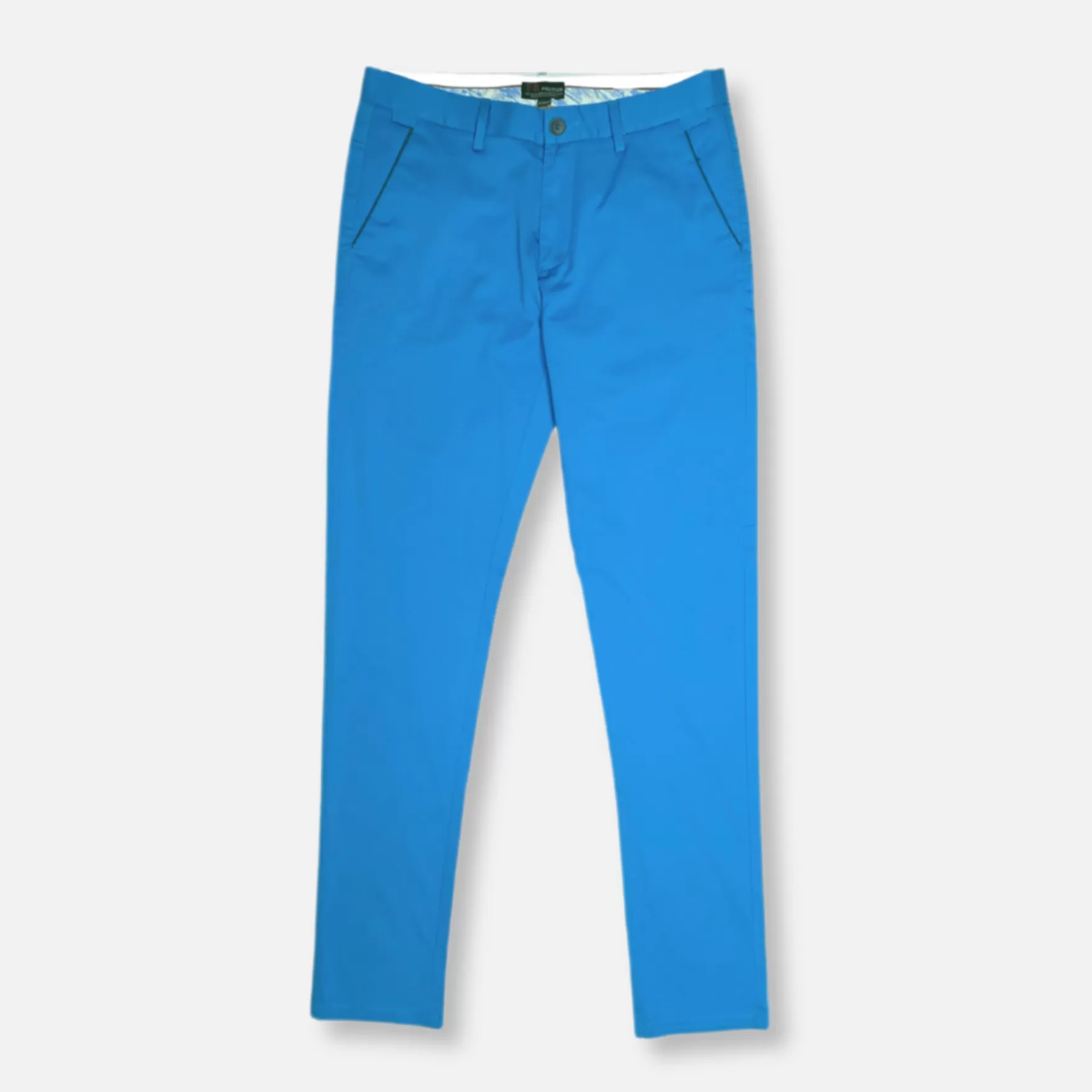 New Edition Fashion Pants-Todd Solid Slim Chino Electric Blue