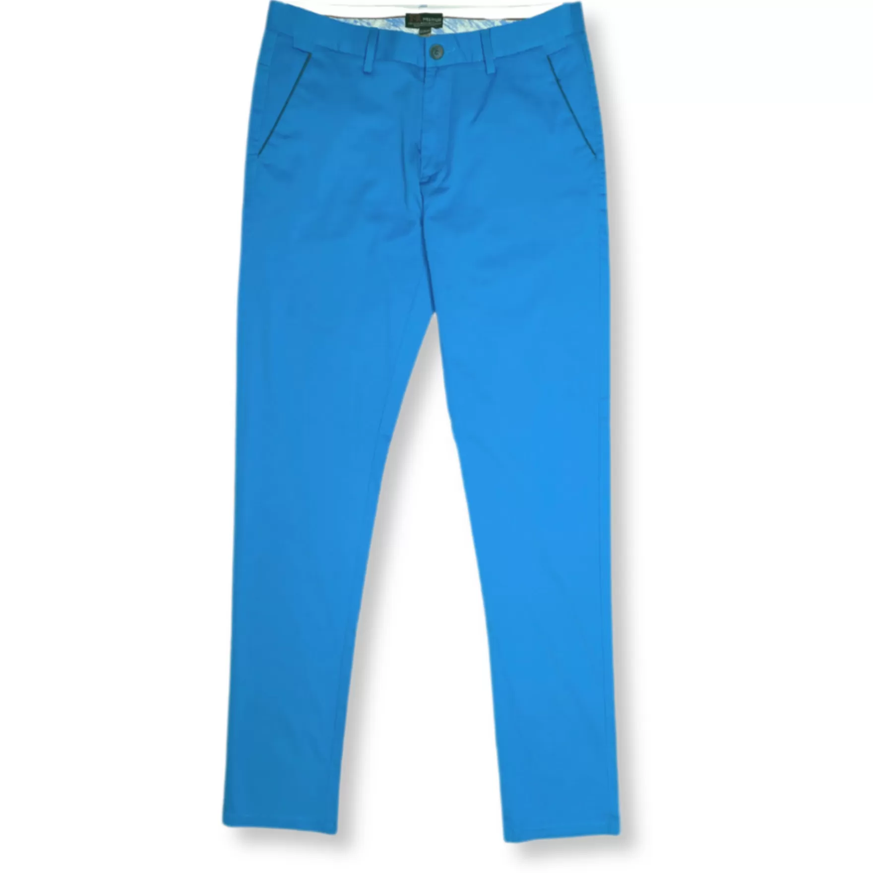 New Edition Fashion Pants-Todd Solid Slim Chino Electric Blue