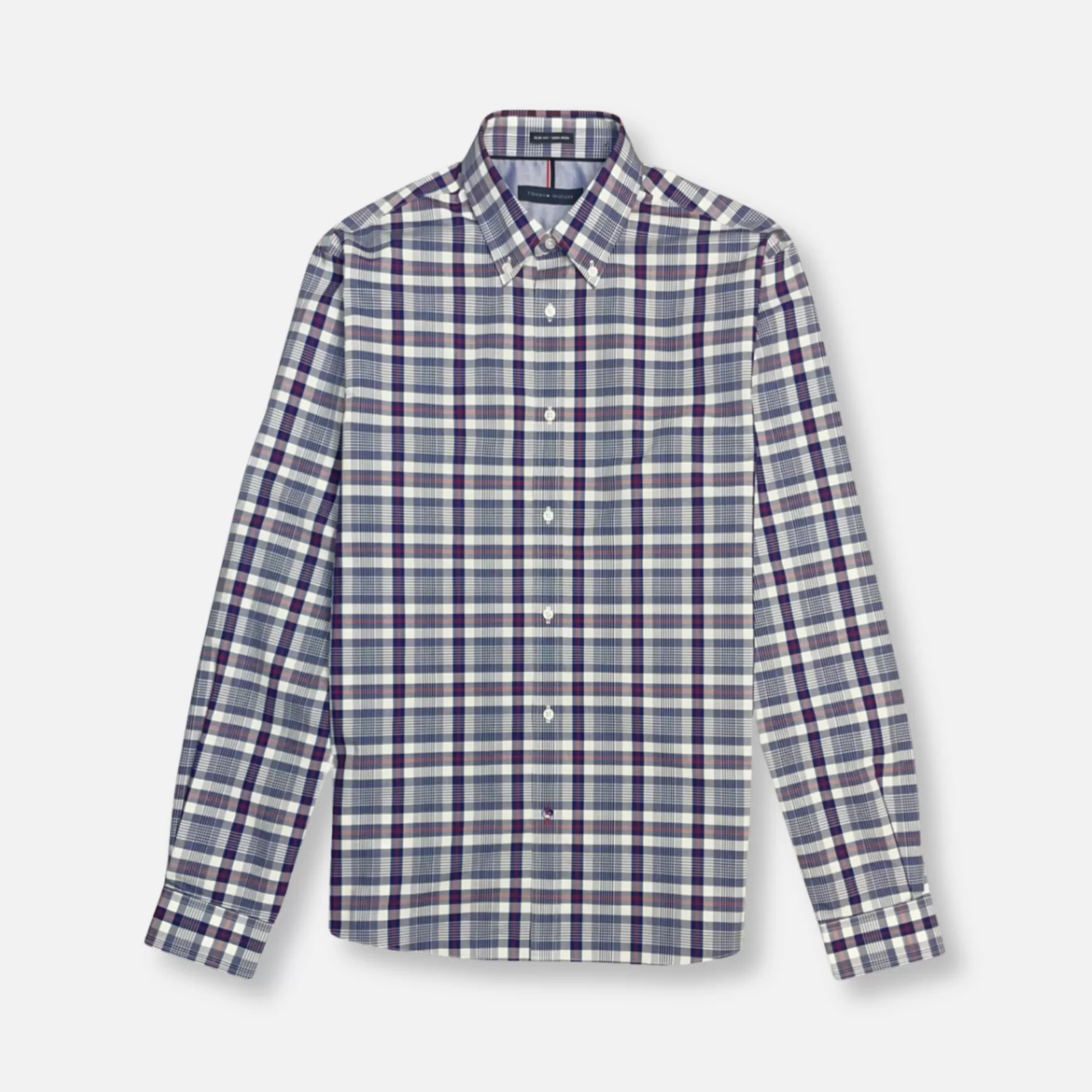 New Edition Fashion Dress Shirts-Tomarak Broadcloth Plaid Shirt Blue