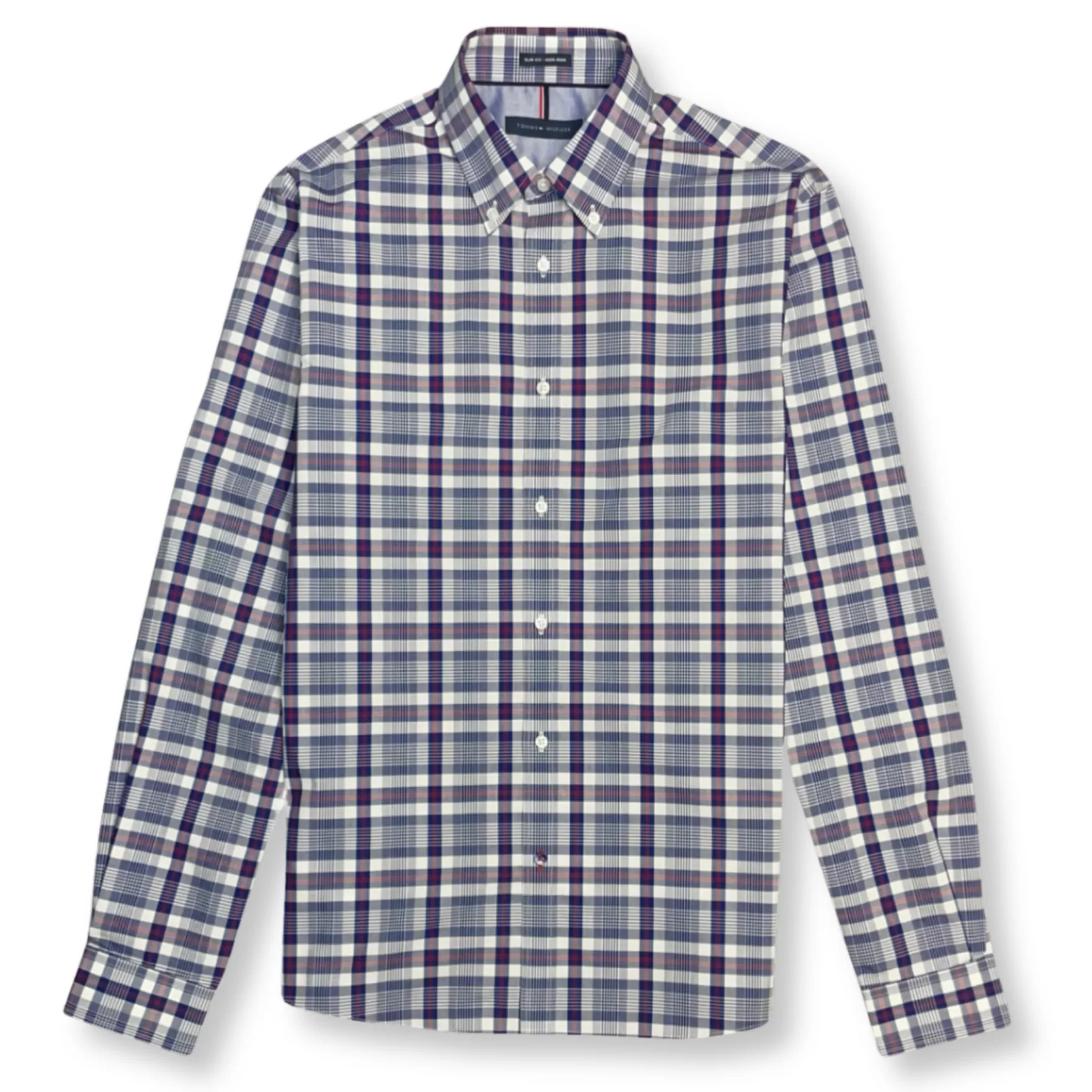 New Edition Fashion Dress Shirts-Tomarak Broadcloth Plaid Shirt Blue