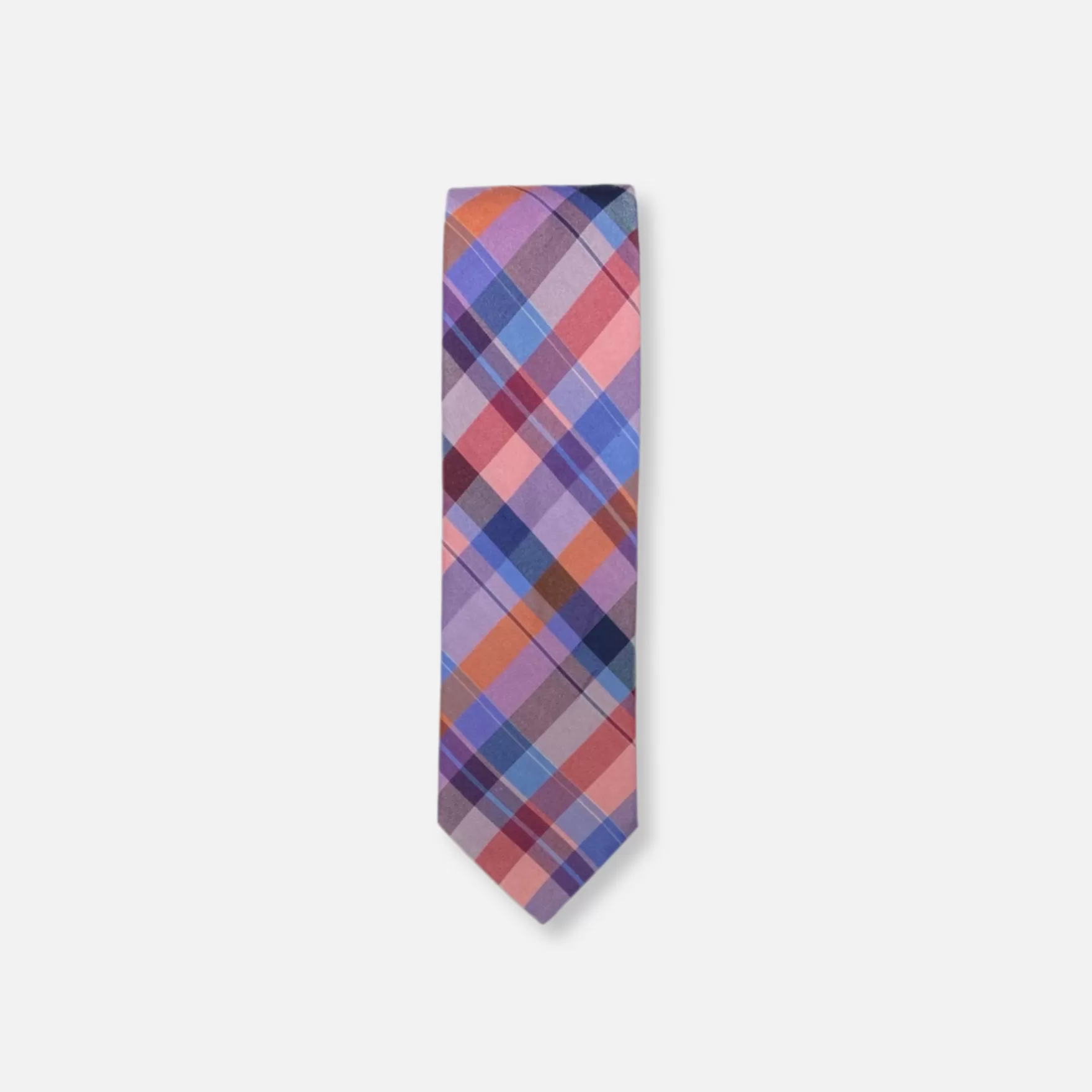 New Edition Fashion Ties-Tullis Slim Plaid Necktie One Size