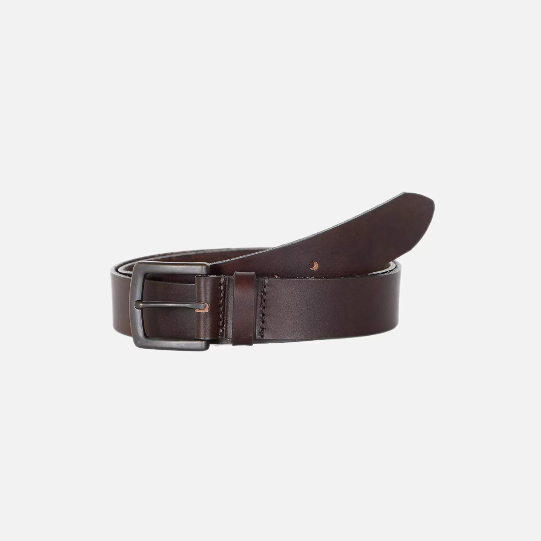 New Edition Fashion Belts-Tyson Classic Leather Belt Brown