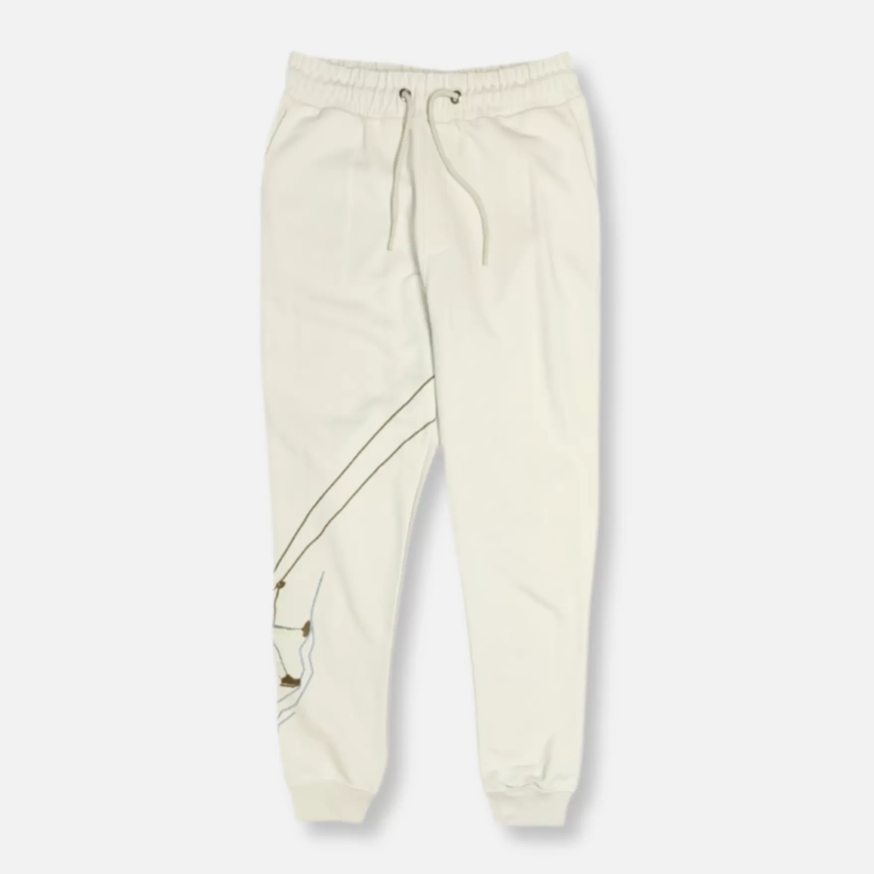 New Edition Fashion Pants-Valdez Embroidered Joggers Beige