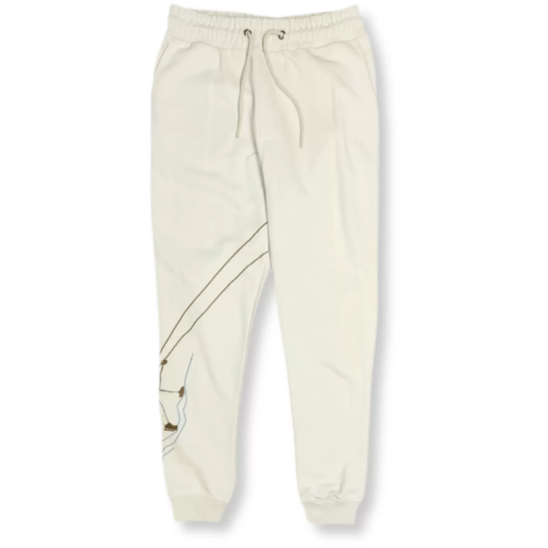 New Edition Fashion Pants-Valdez Embroidered Joggers Beige