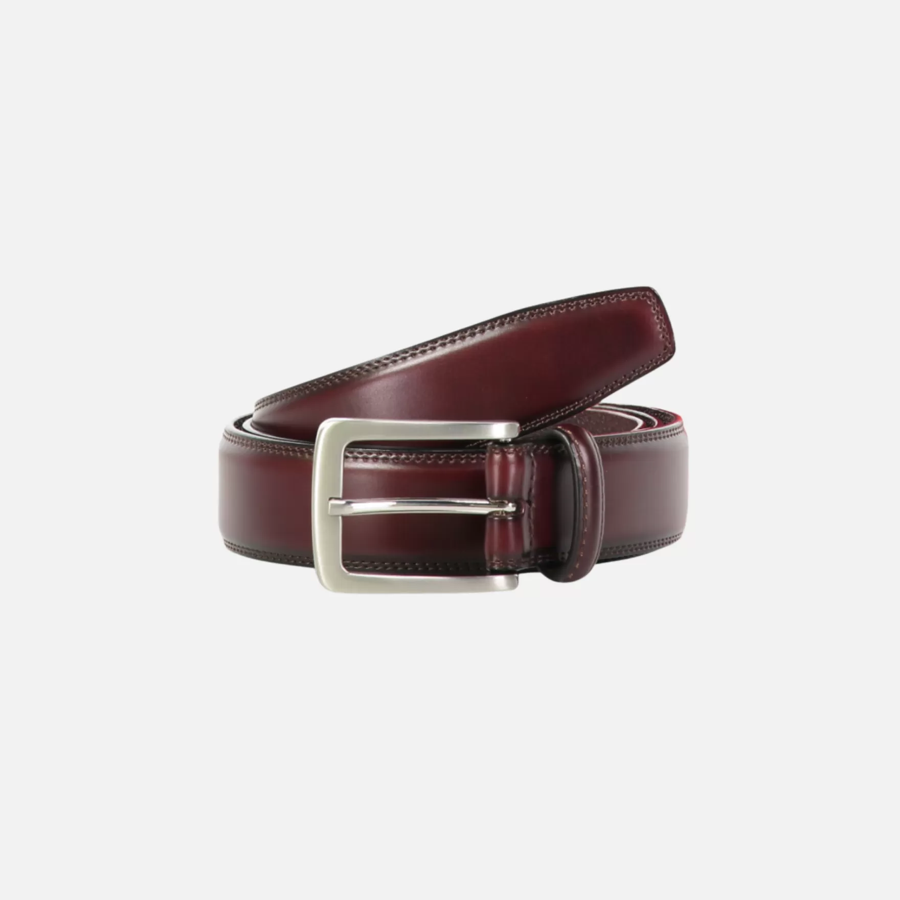 New Edition Fashion Belts-Valente Classic Leather Belt Wine