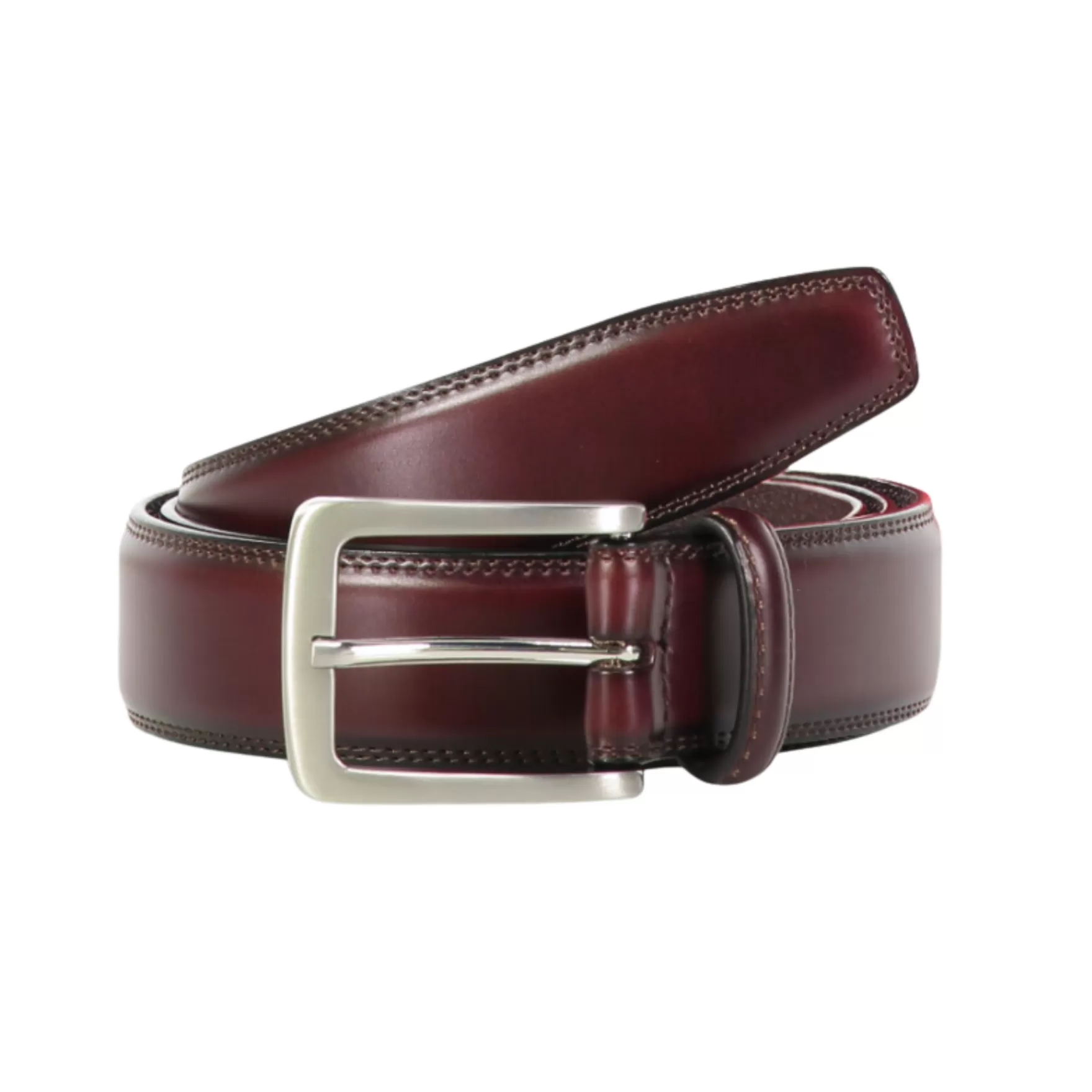 New Edition Fashion Belts-Valente Classic Leather Belt Wine