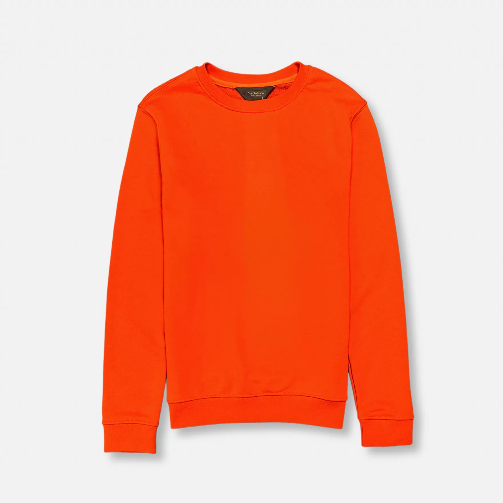 New Edition Fashion Sweaters-Vargas Solid Sweatshirt Orange