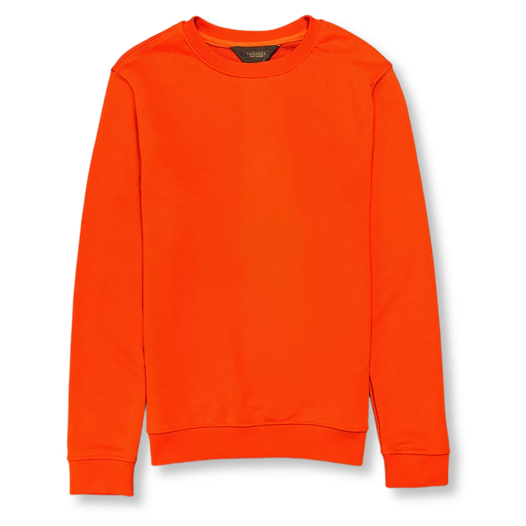 New Edition Fashion Sweaters-Vargas Solid Sweatshirt Orange