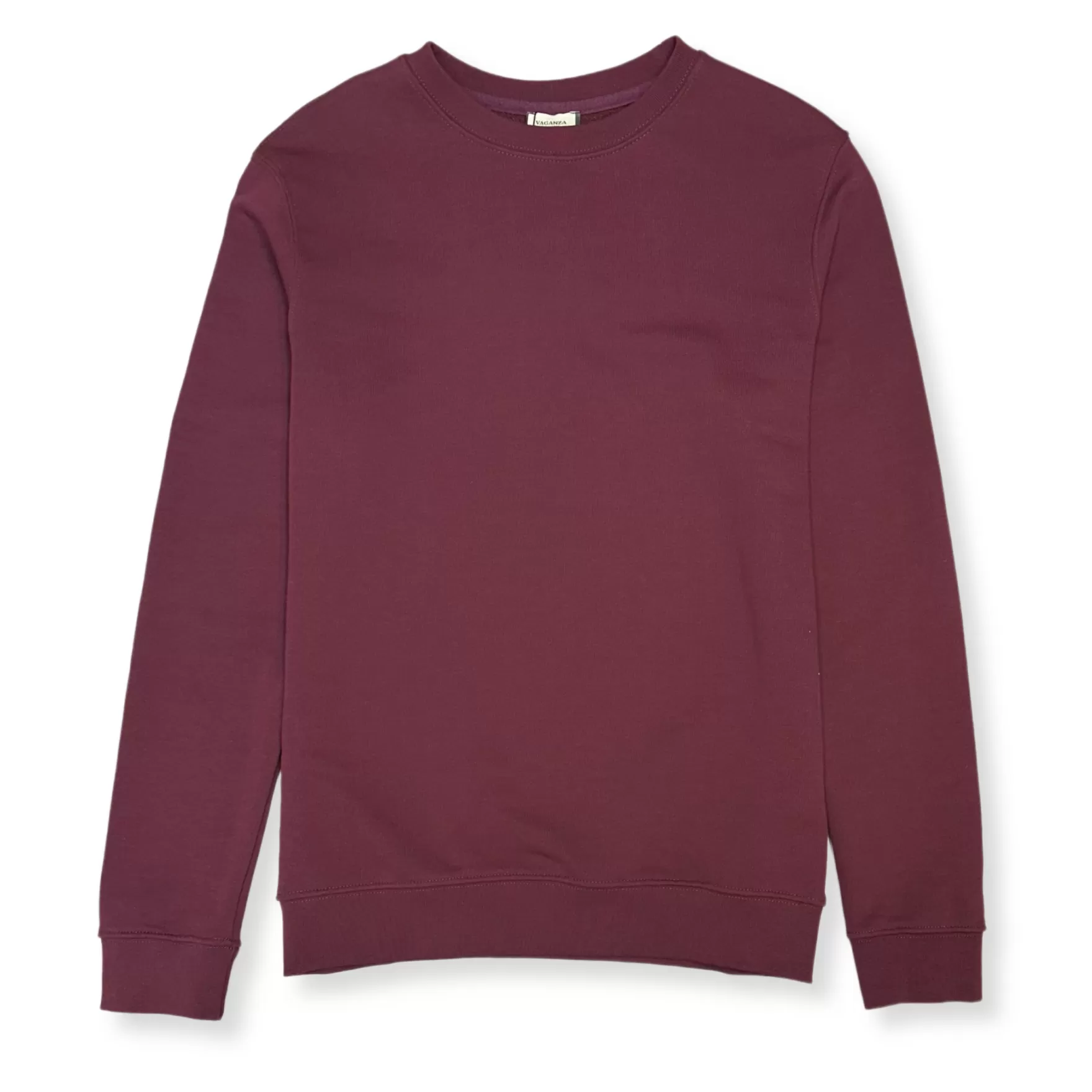 New Edition Fashion Sweaters-Vargas Solid Sweatshirt Burgundy