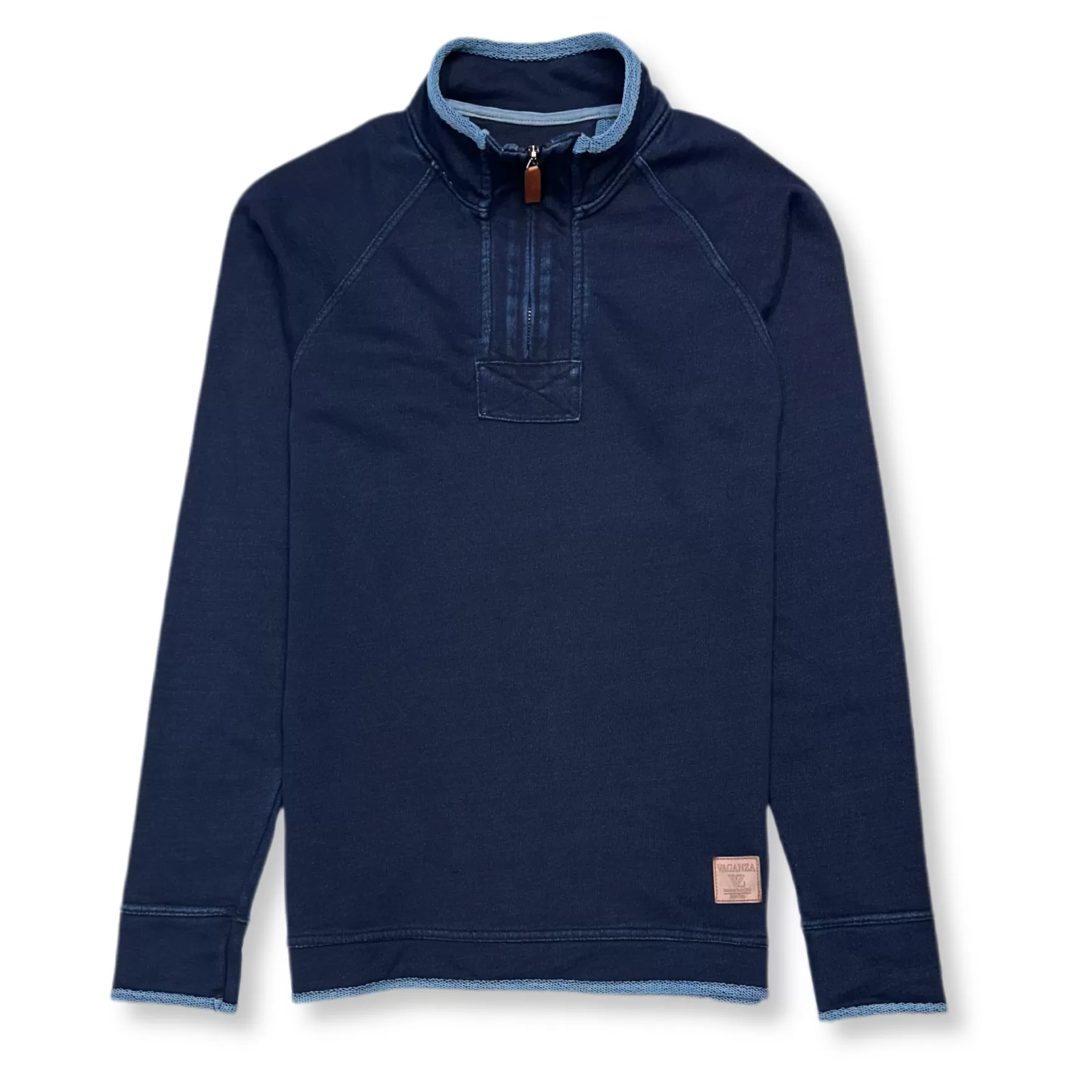 New Edition Fashion Sweaters-Varna Quarter Zip Sweater Navy