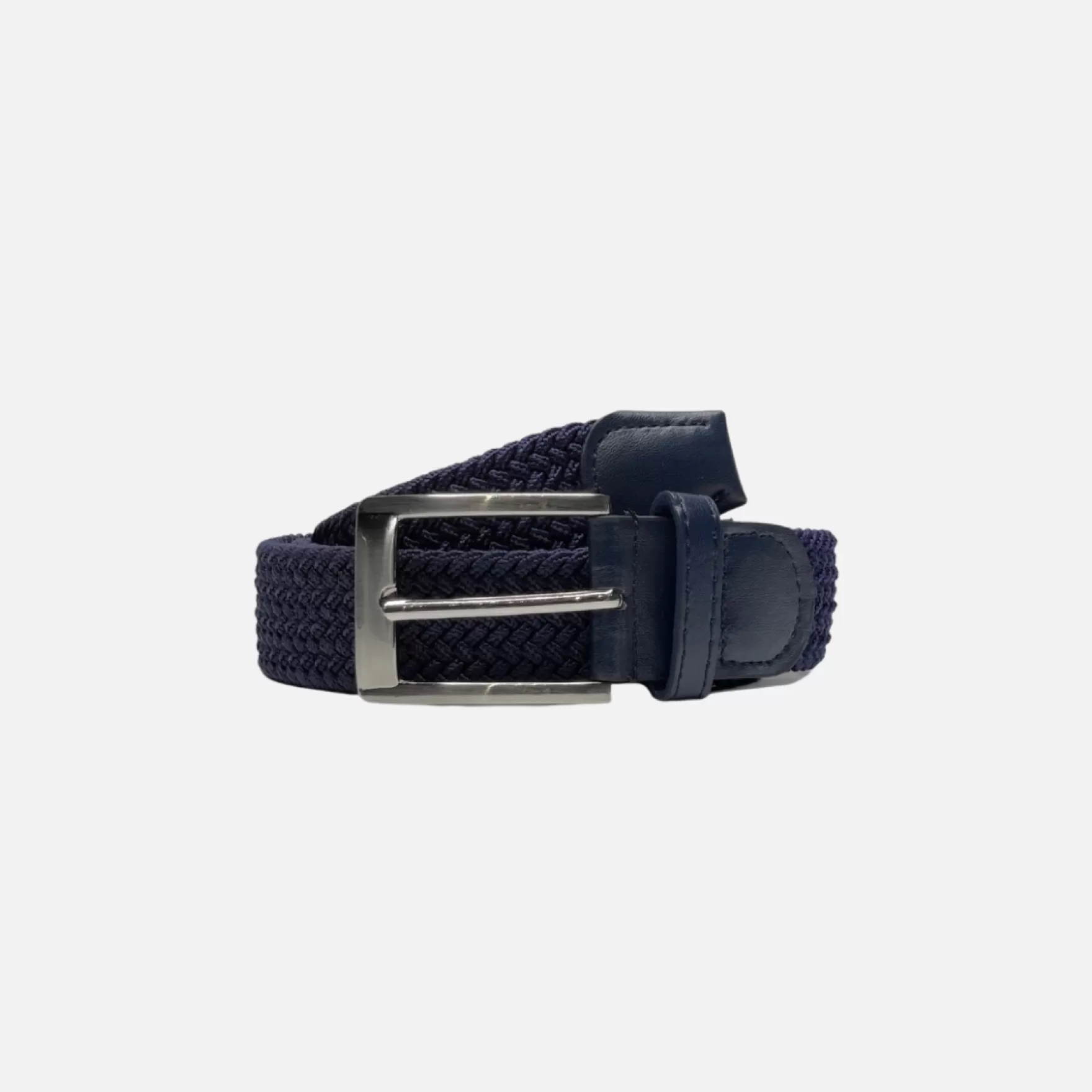 New Edition Fashion Belts-Vartan Braided Belt Navy