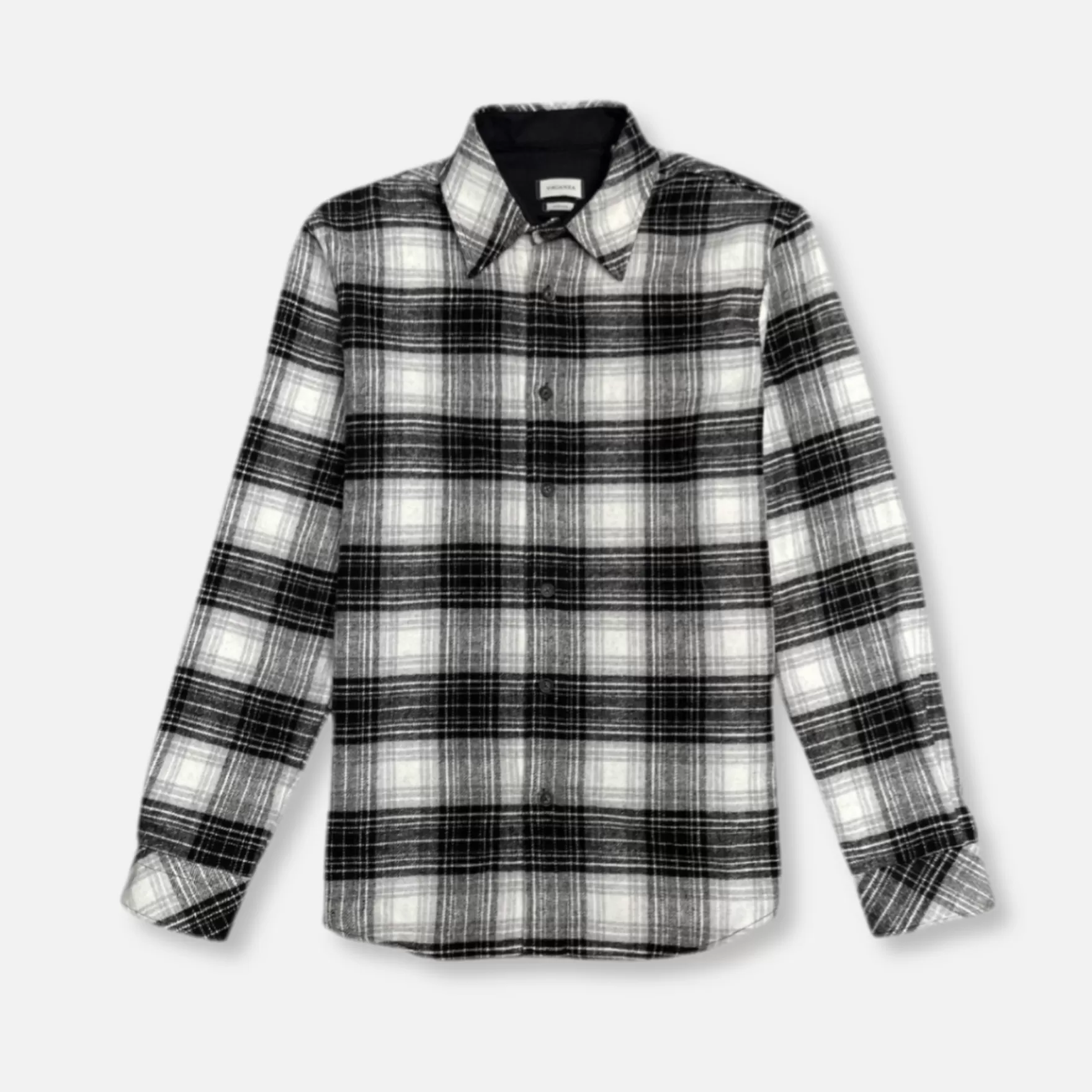 New Edition Fashion Button Downs-Vogel Plaid Flannel Shirt Black