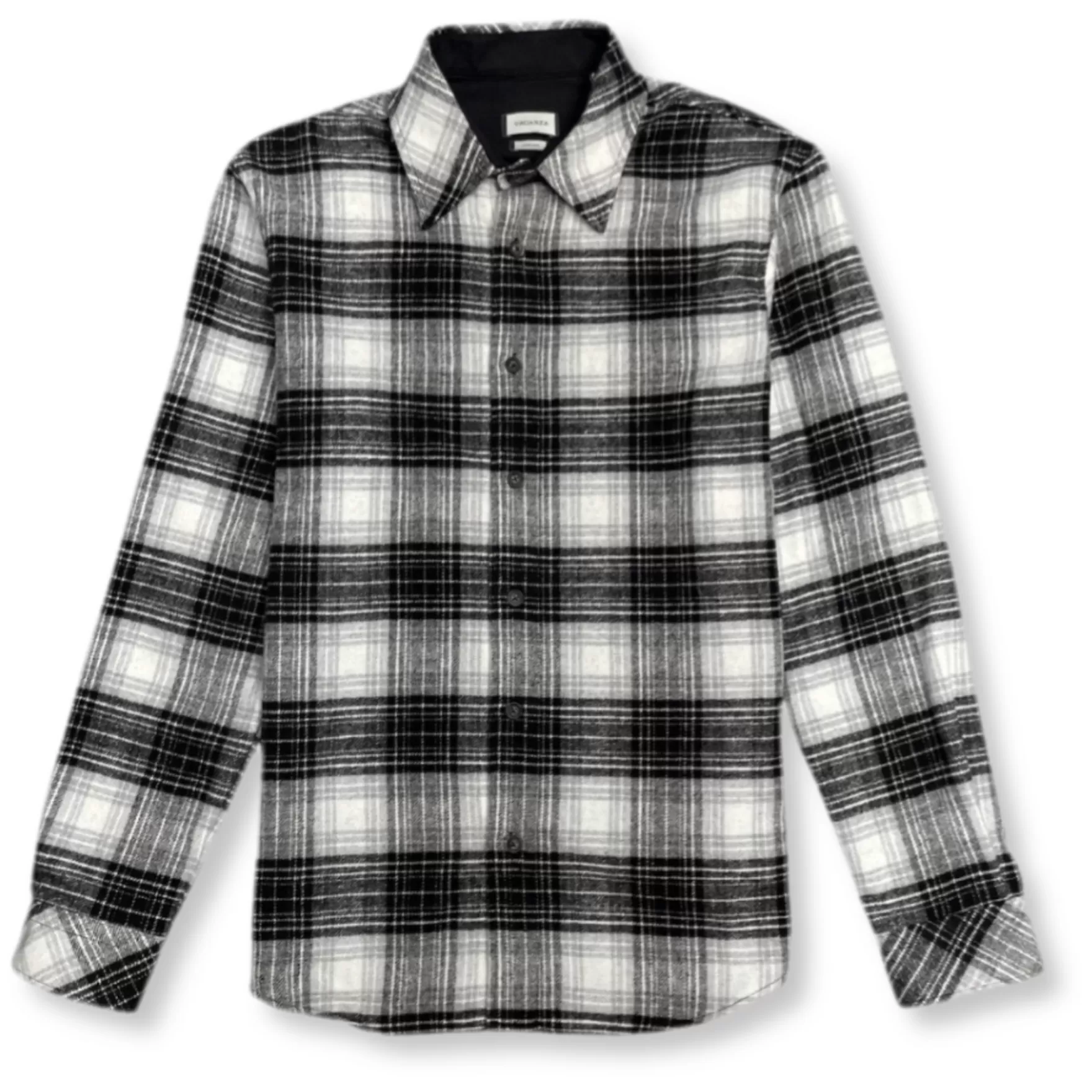 New Edition Fashion Button Downs-Vogel Plaid Flannel Shirt Black