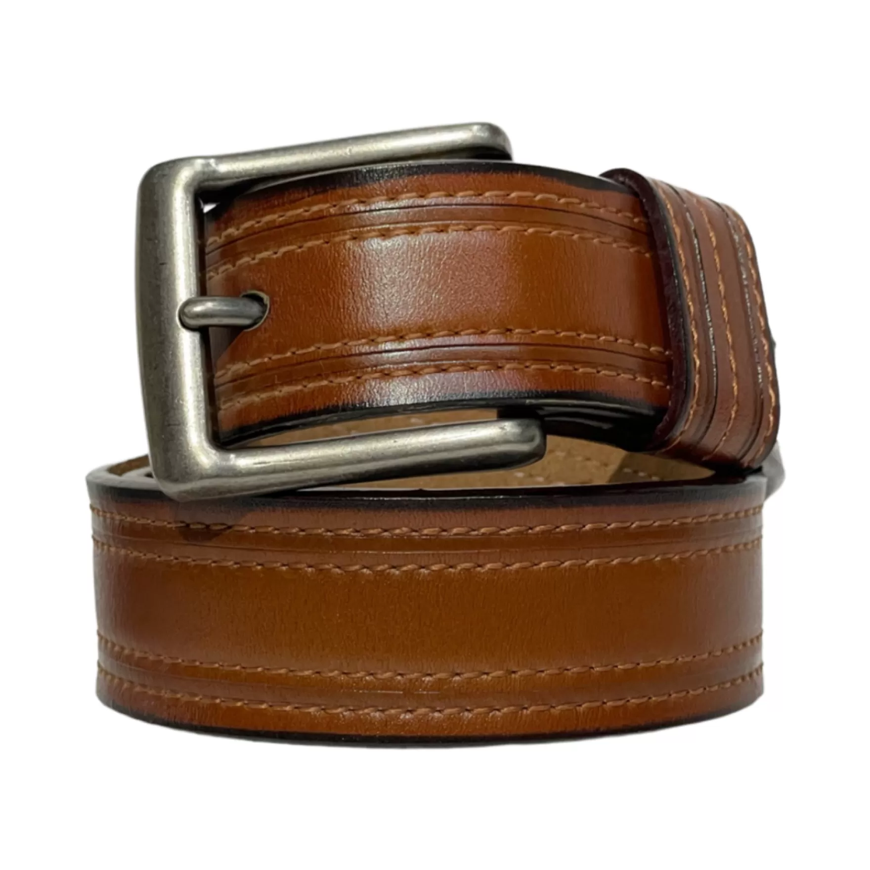 New Edition Fashion Belts-Voltaire Topstitch Belt Tan