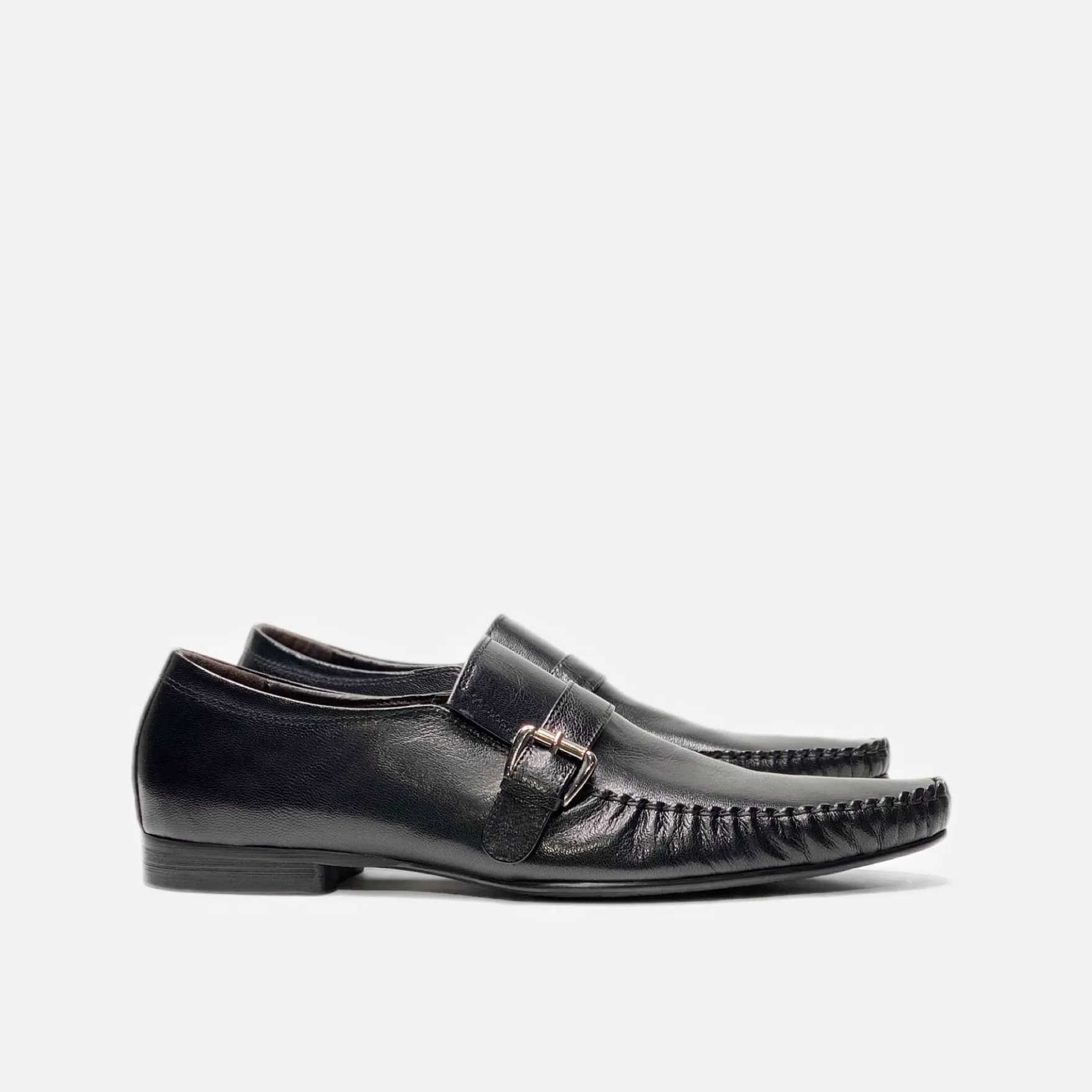 New Edition Fashion Formal Shoes | Loafers & Slip Ons-Zain Side Buckle Loafers Black