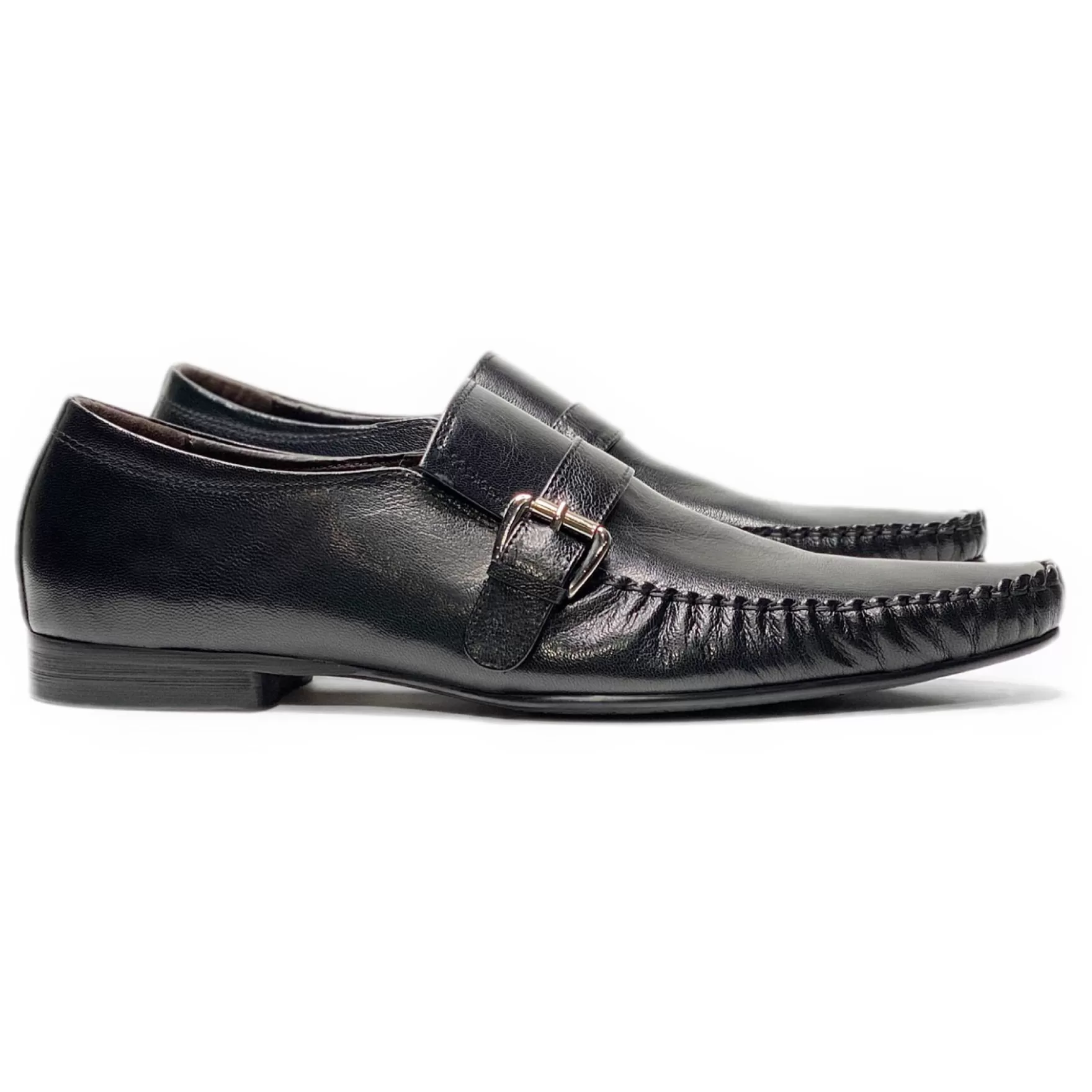 New Edition Fashion Formal Shoes | Loafers & Slip Ons-Zain Side Buckle Loafers Black