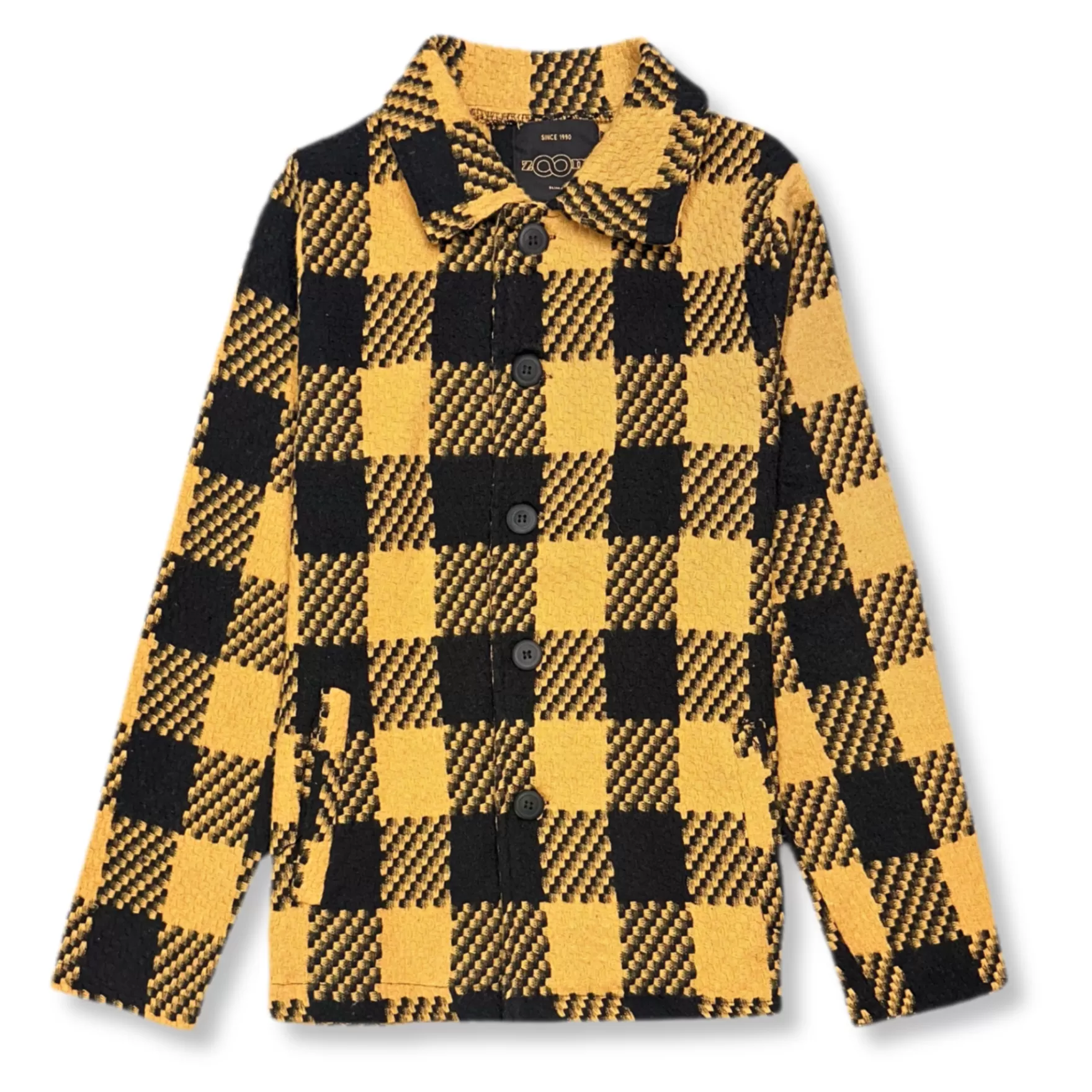 New Edition Fashion Coats & Outerwear-Zalman Plaid Shirt Jacket Mustard/Black