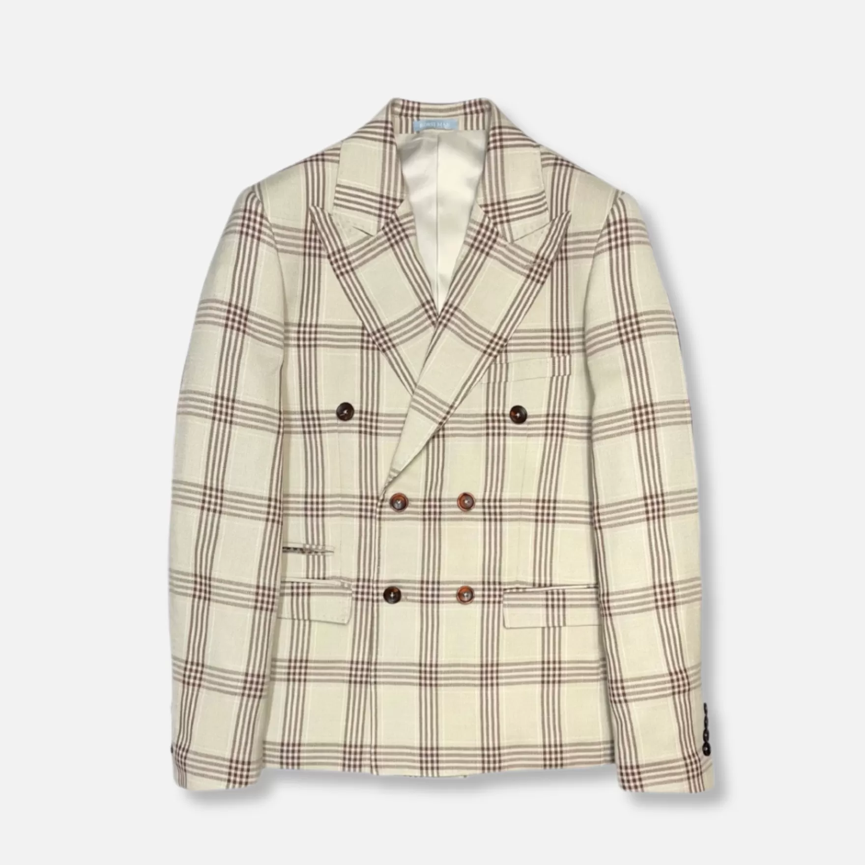 New Edition Fashion Blazers & Sportcoats-Zeus Plaid Sport Coat Sand