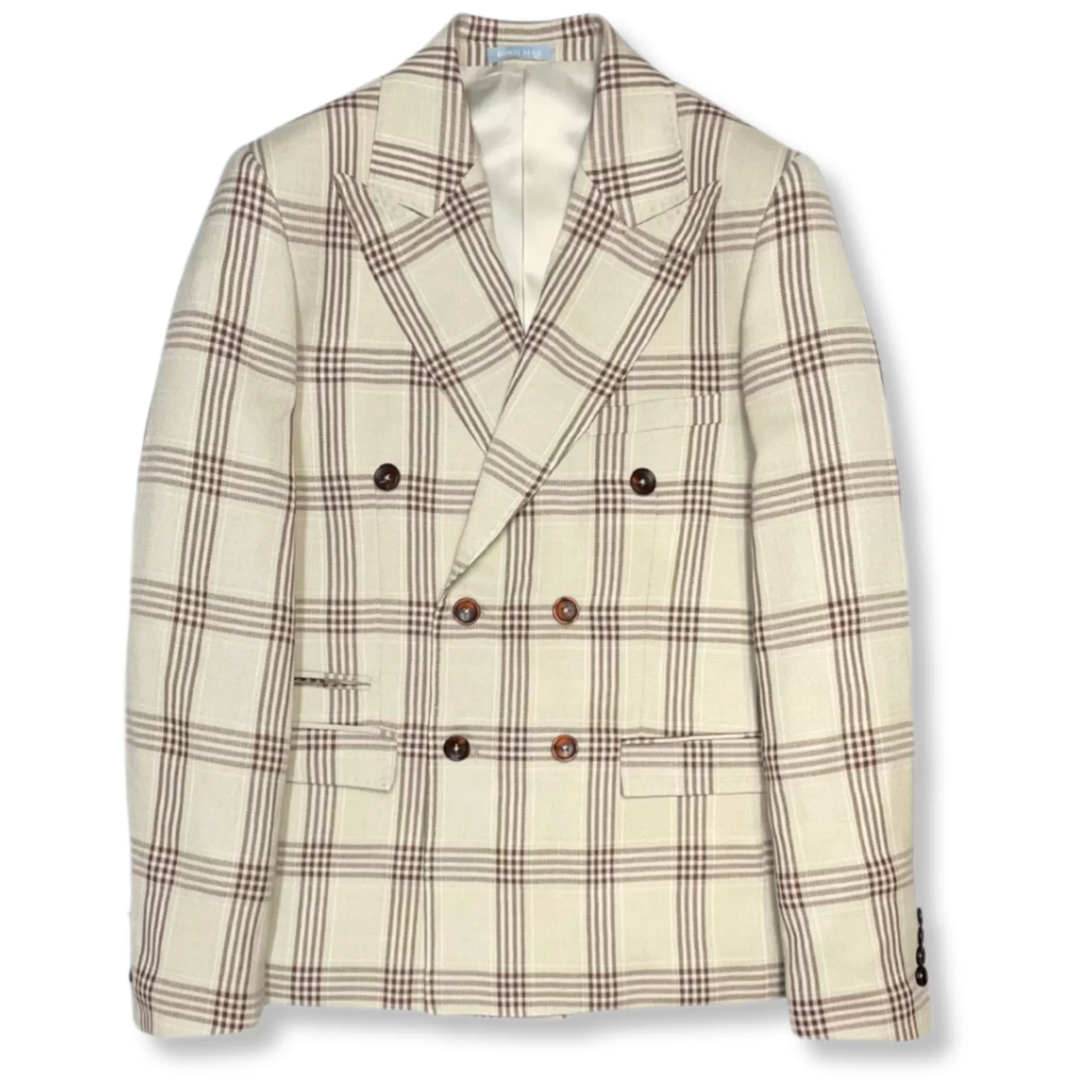 New Edition Fashion Blazers & Sportcoats-Zeus Plaid Sport Coat Sand