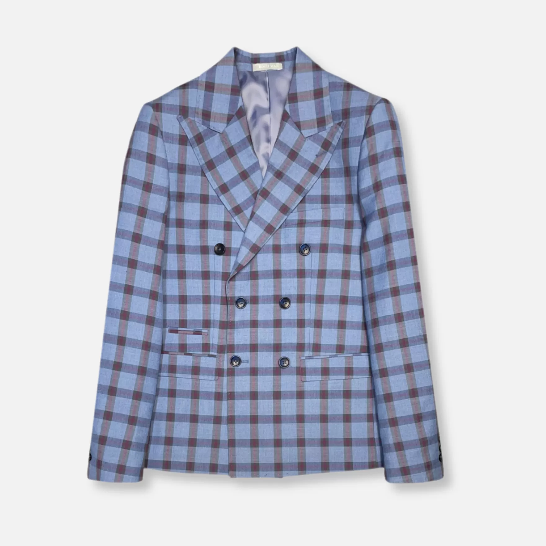 New Edition Fashion Blazers & Sportcoats-Zeus Plaid Sport Coat Blue