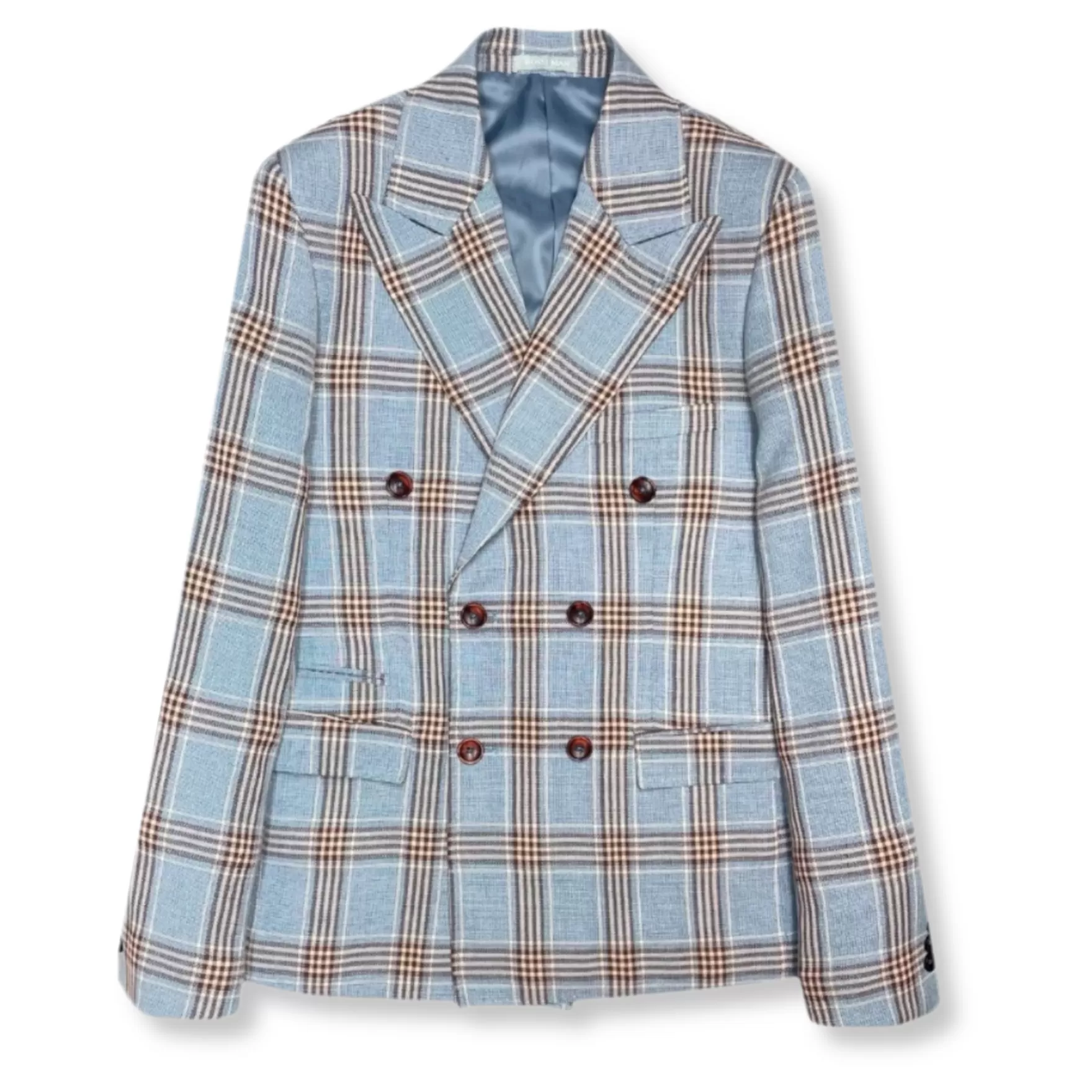 New Edition Fashion Blazers & Sportcoats-Zeus Plaid Sport Coat Blue